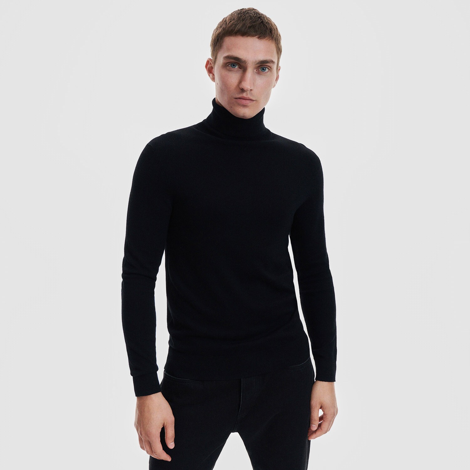 Reserved – Maletă din jerseu cu conținut ridicat de viscoză – Negru clothes imagine noua 2022