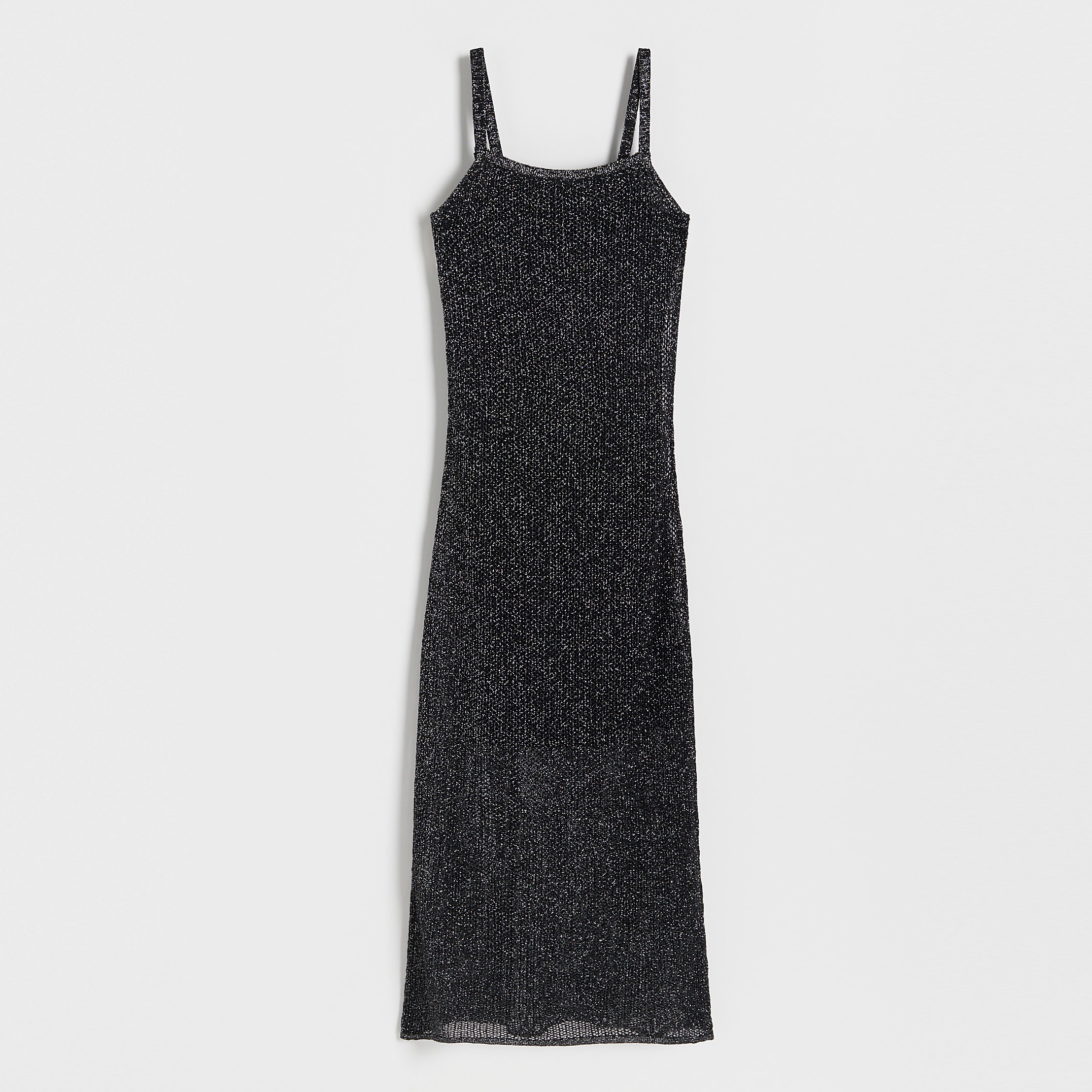 E-shop Reserved - Šaty s prímesou metalických nití - Čierna