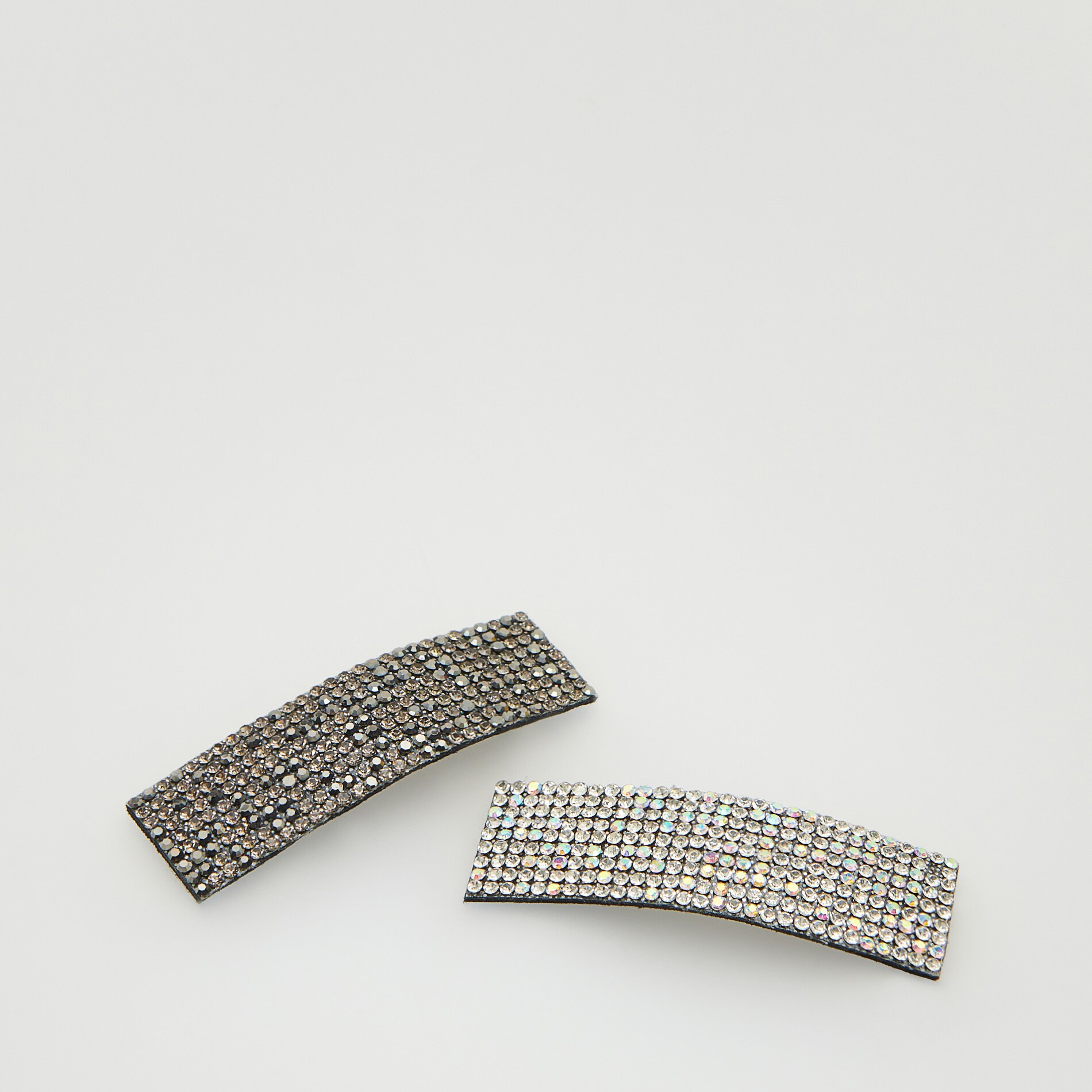 Reserved – Set de 2 agrafe de păr cu pietre cubice din zirconiu – Argintiu accessories imagine noua 2022
