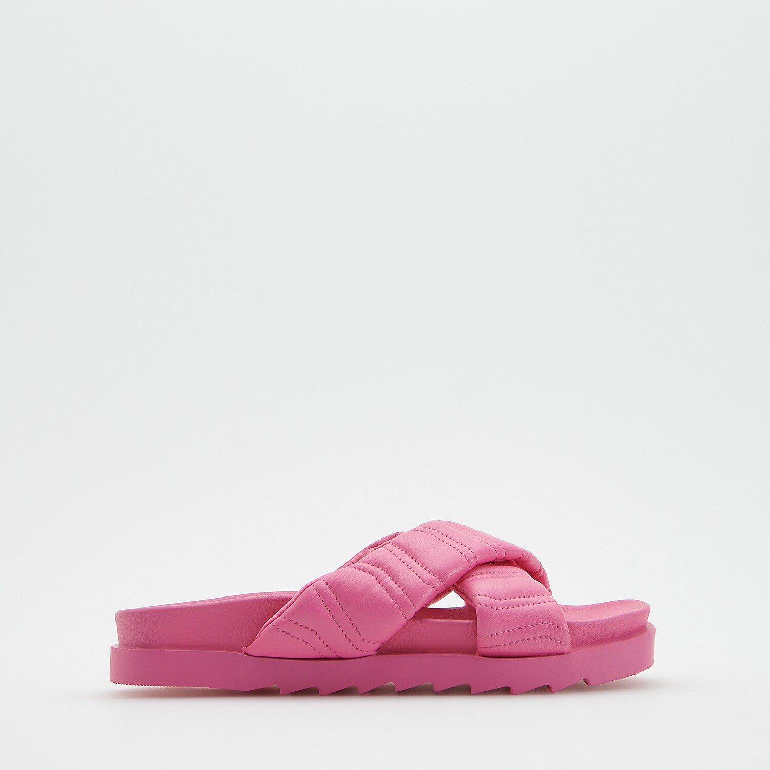 Reserved - Papuci din imitație de piele - Roz