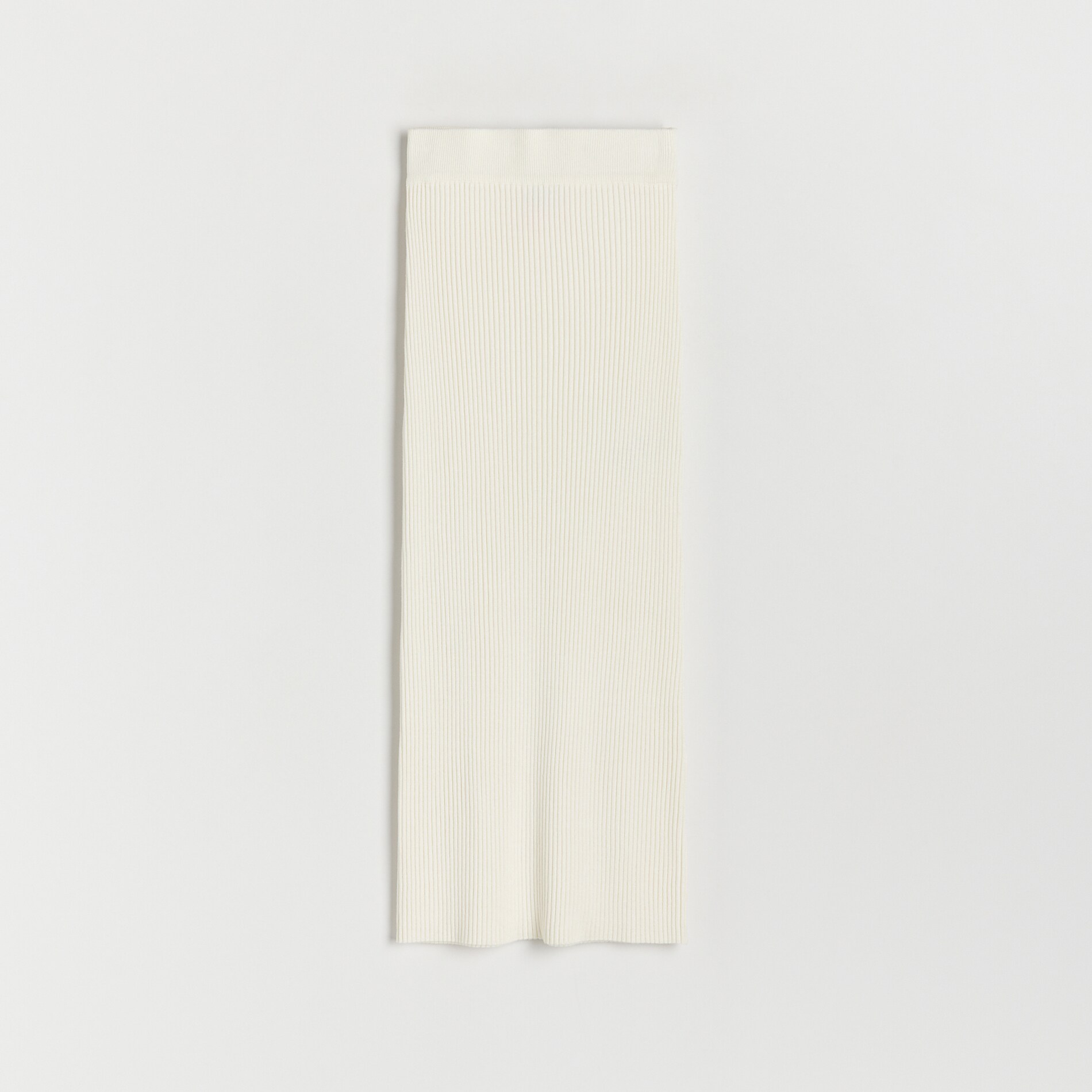 Reserved – Fustă din tricot reiat – Ivory clothes imagine noua 2022