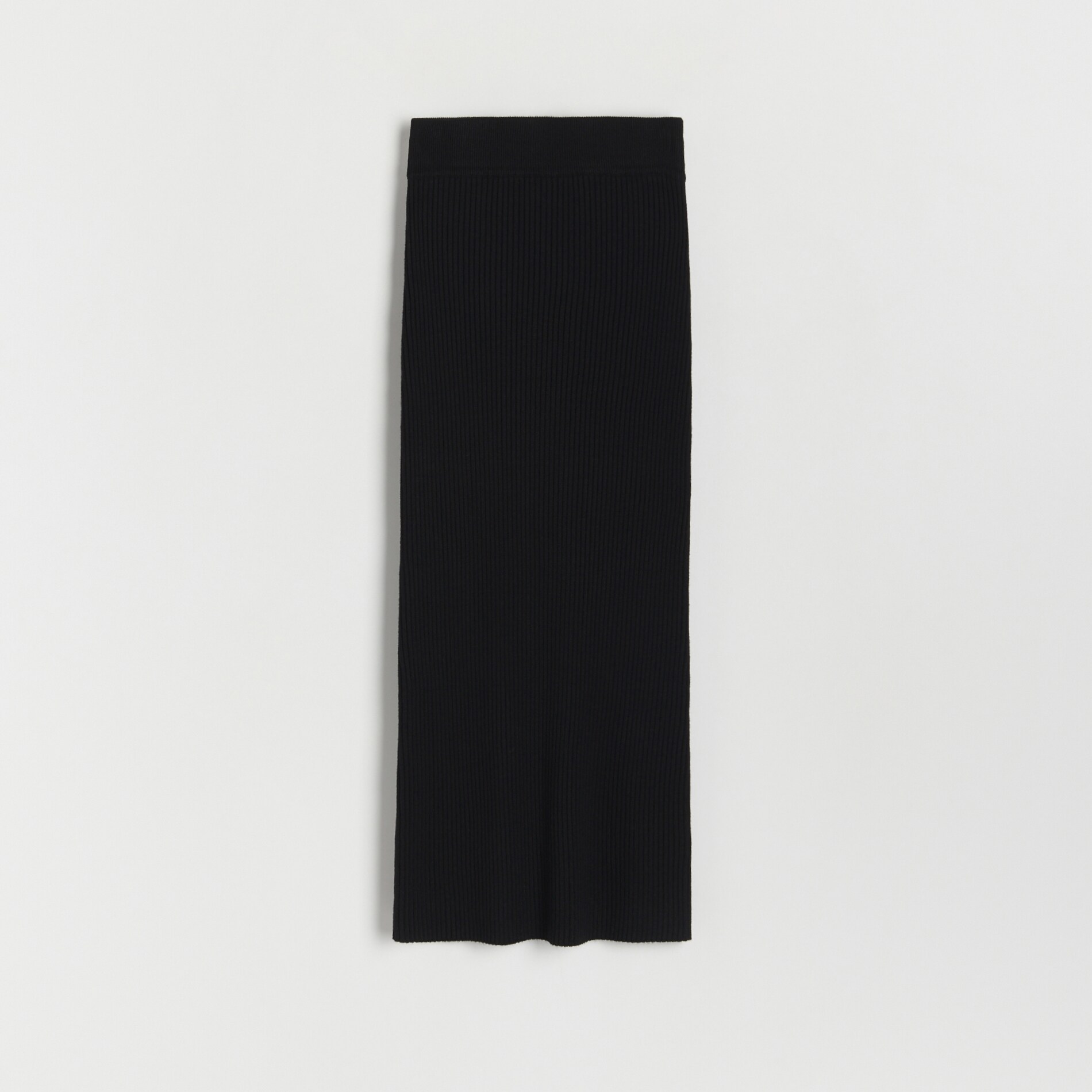 Reserved – Fustă din tricot reiat – Negru clothes imagine noua 2022