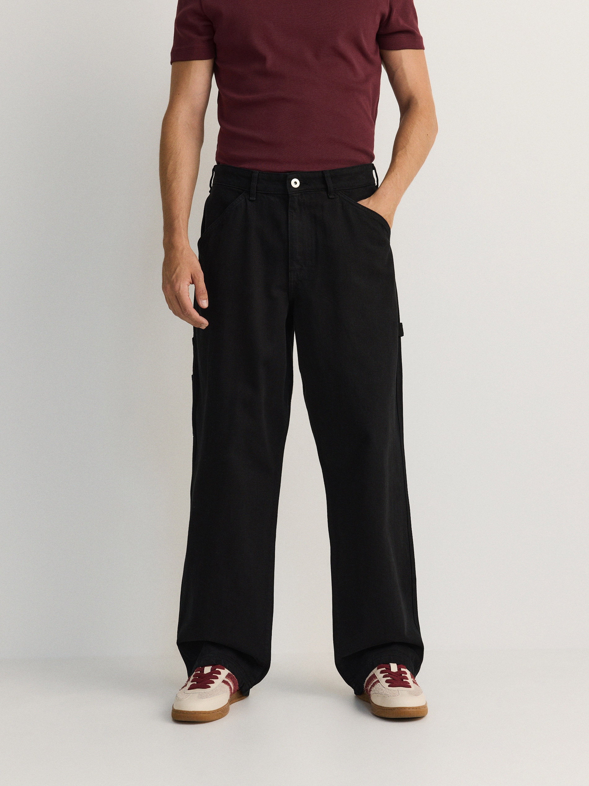 Reserved - Pantaloni loose - nero