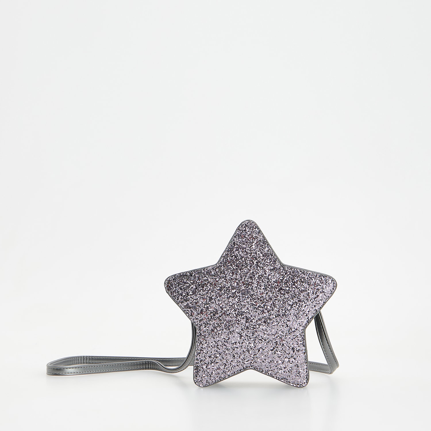 E-shop Reserved - Trblietavá kabelka v tvare hviezdy - Svetlošedá