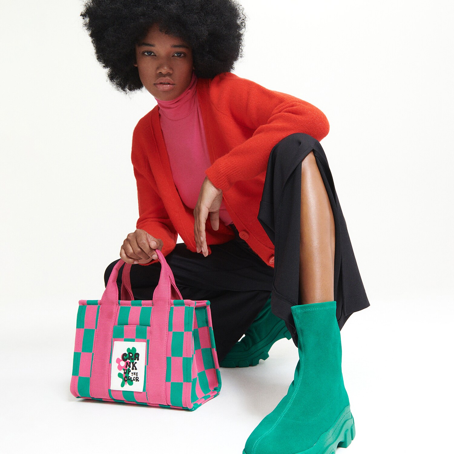 Reserved – Geantă cu model – Multicolor accessories imagine noua 2022