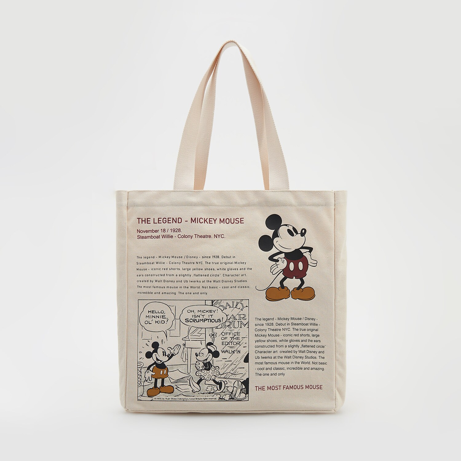 Reserved – Sacoșă din material Mickey Mouse – Ivory imagine noua 2022 2