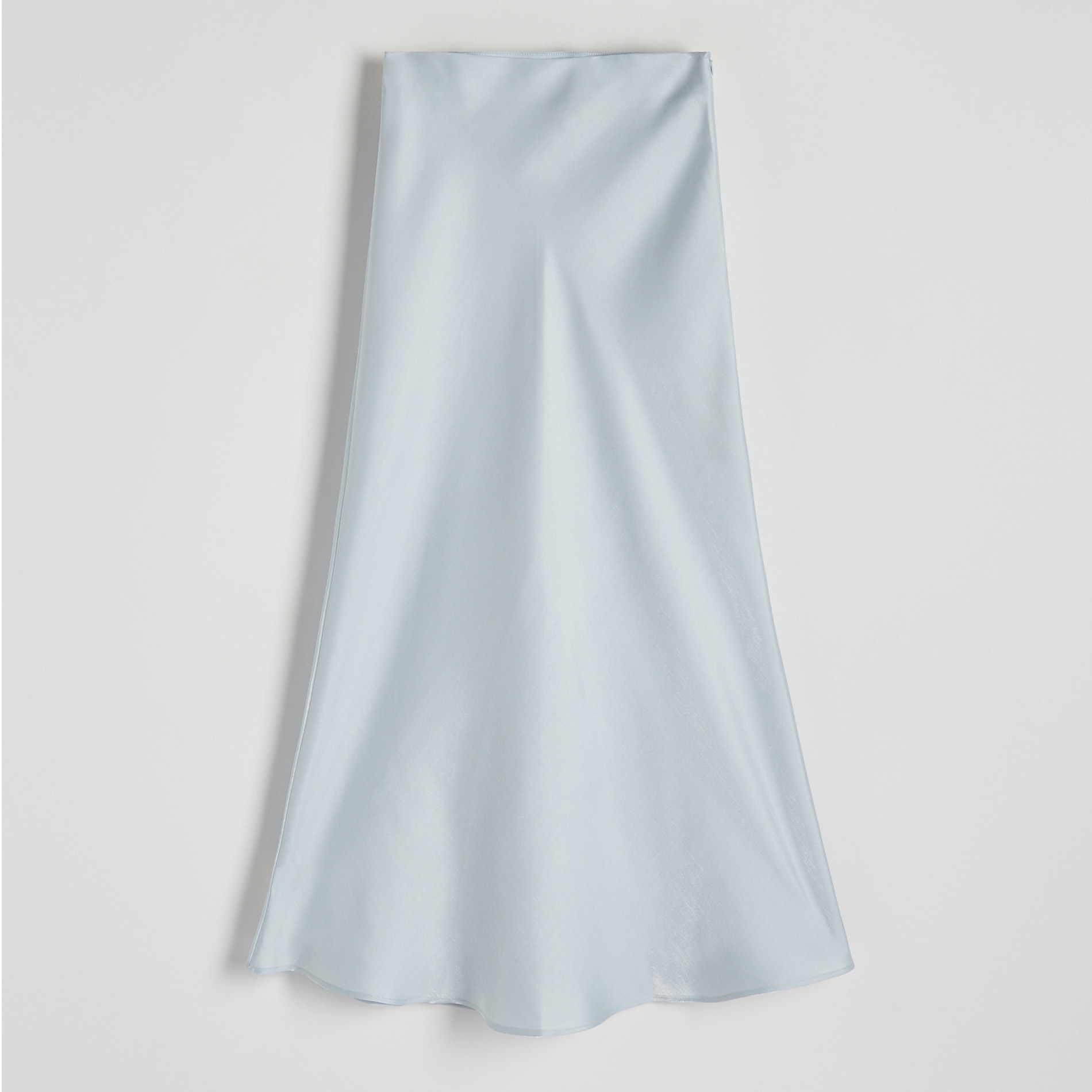 Levně Reserved - Saténová sukně z viskózy - Modrá