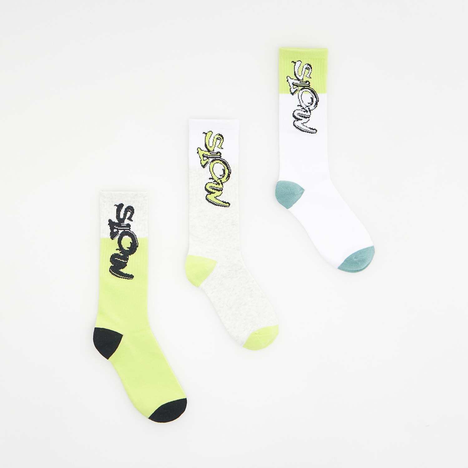 E-shop Reserved - Súprava 3 párov ponožiek - Svetlošedá