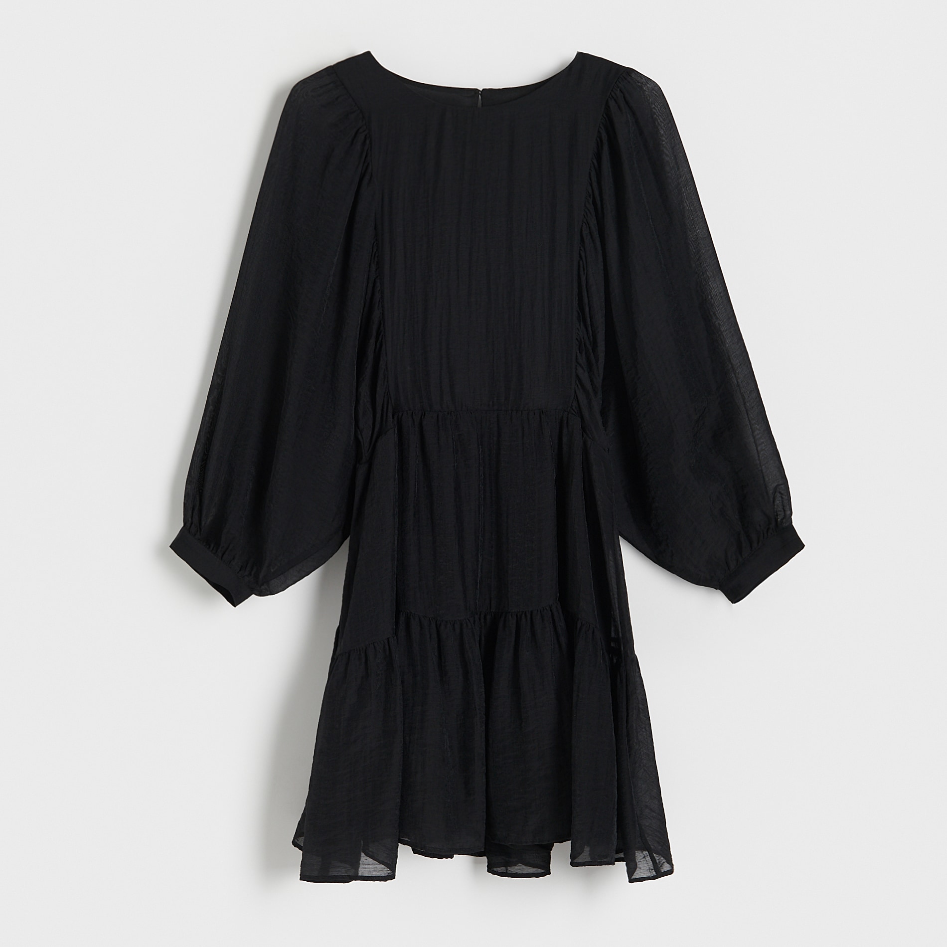 Levně Reserved - Mini šaty z lyocellu - Černý