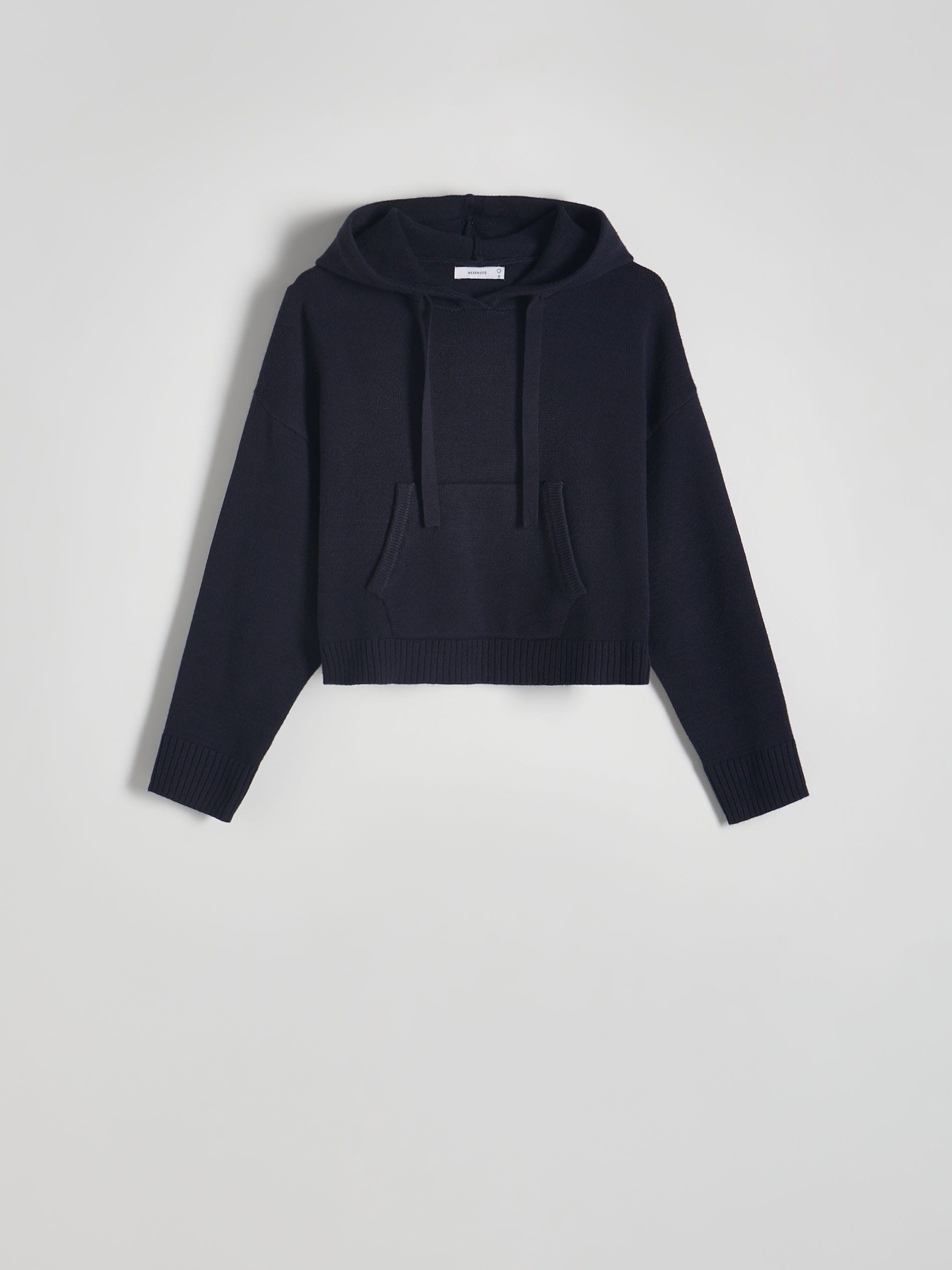 Reserved - Sweter z kapturem - granatowy