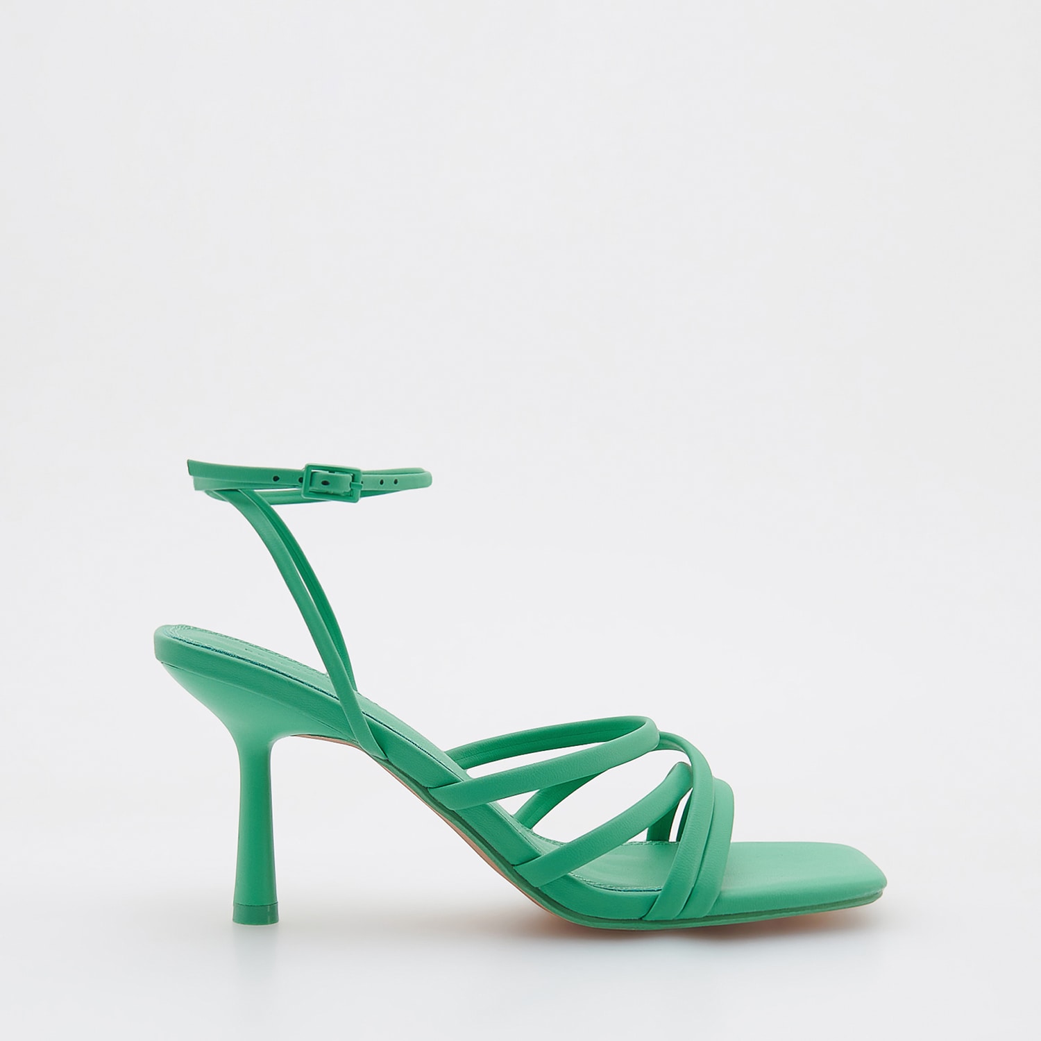 E-shop Reserved - Sandále na vysokom podpätku - Zelená