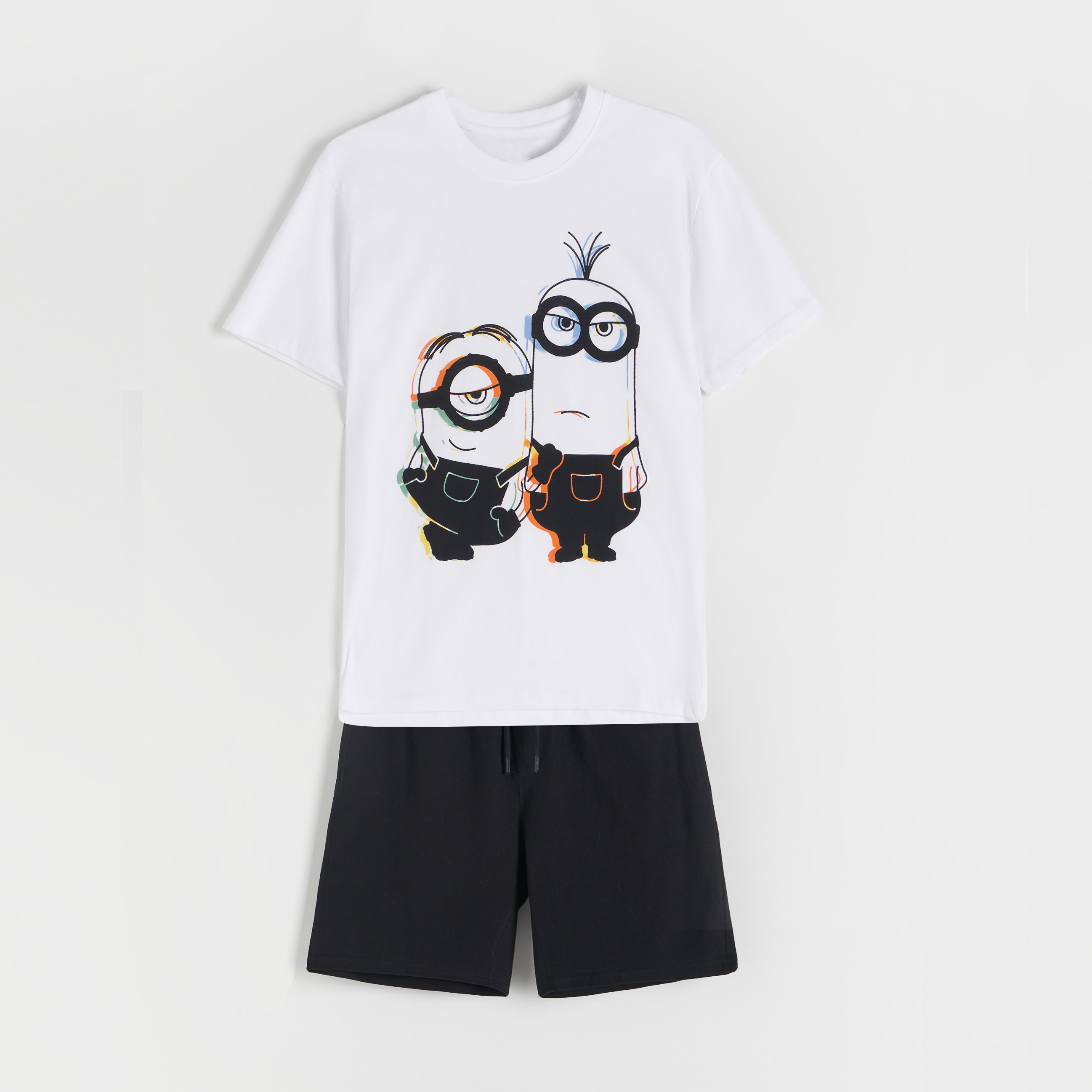 Reserved – Set pijama Minions cu pantaloni scurți – Alb accessories imagine noua 2022