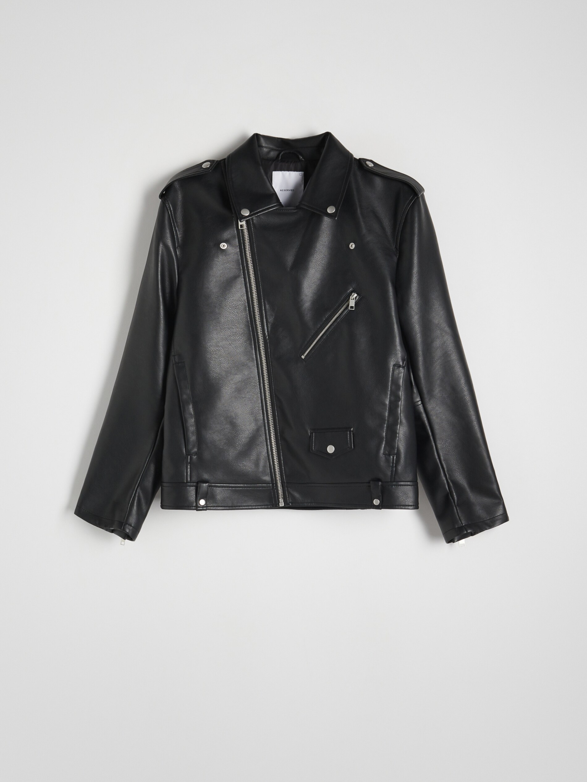 Leather jacket Color black - RESERVED - 7680H-99X