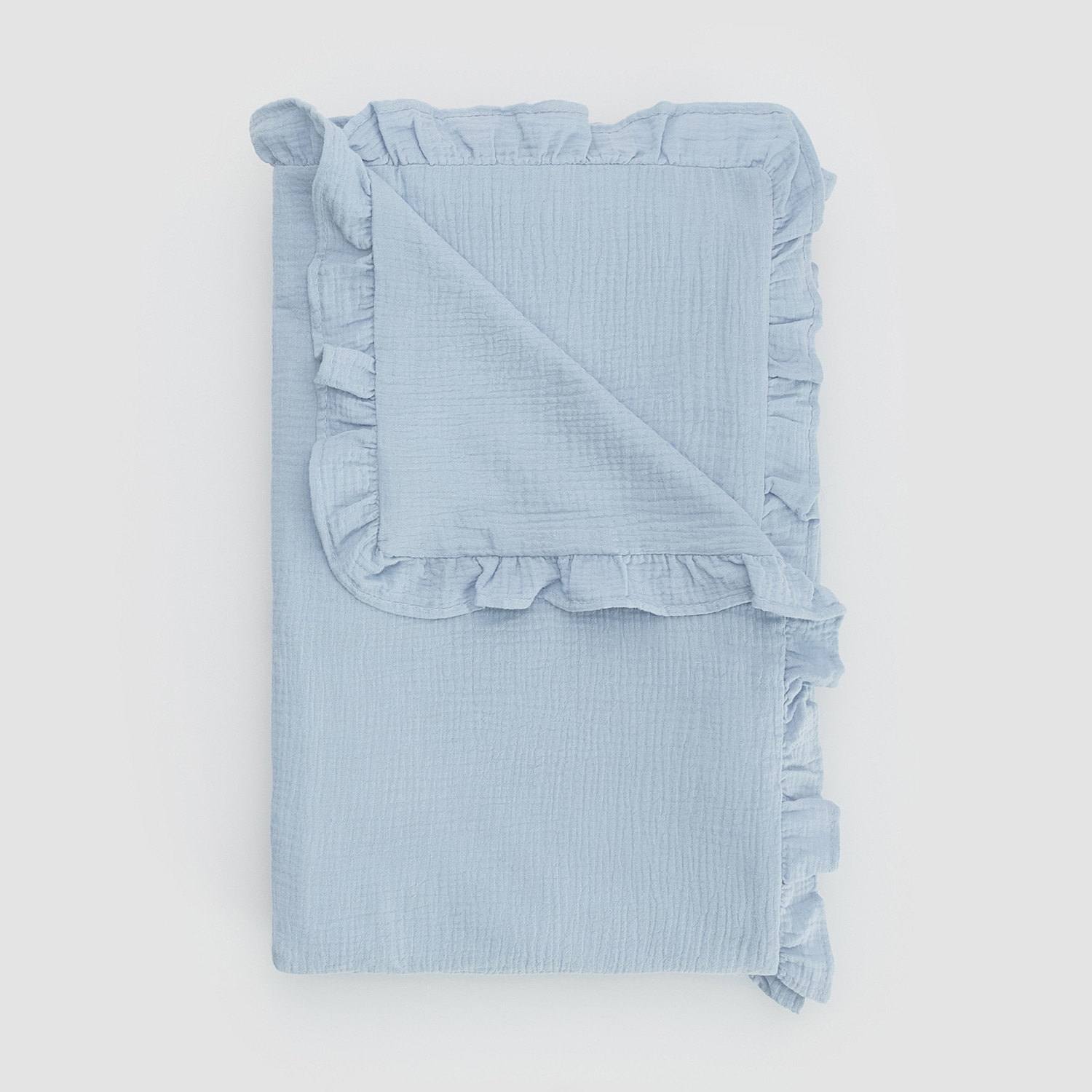E-shop Reserved - Mušelínová posteľná prikrývka - Modrá