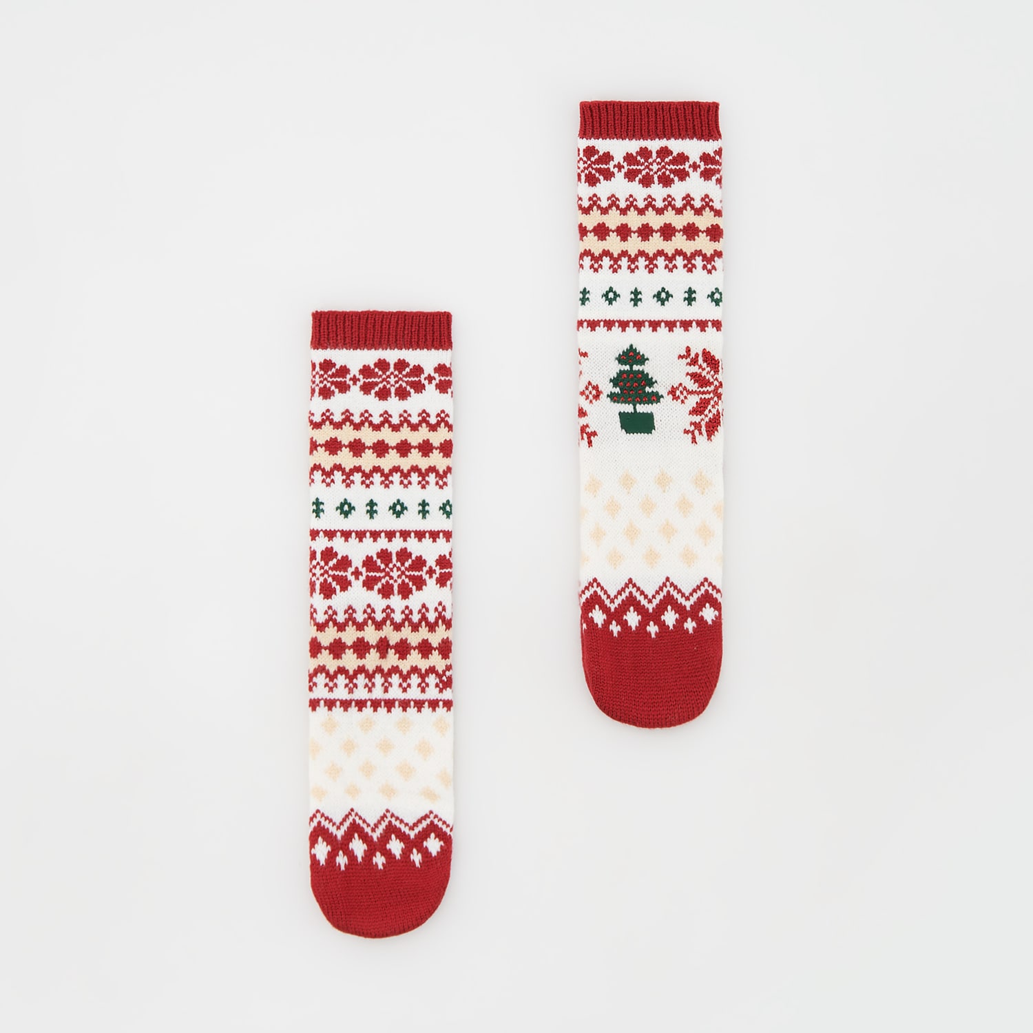 E-shop Reserved - Hrubé vianočné ponožky - Červená