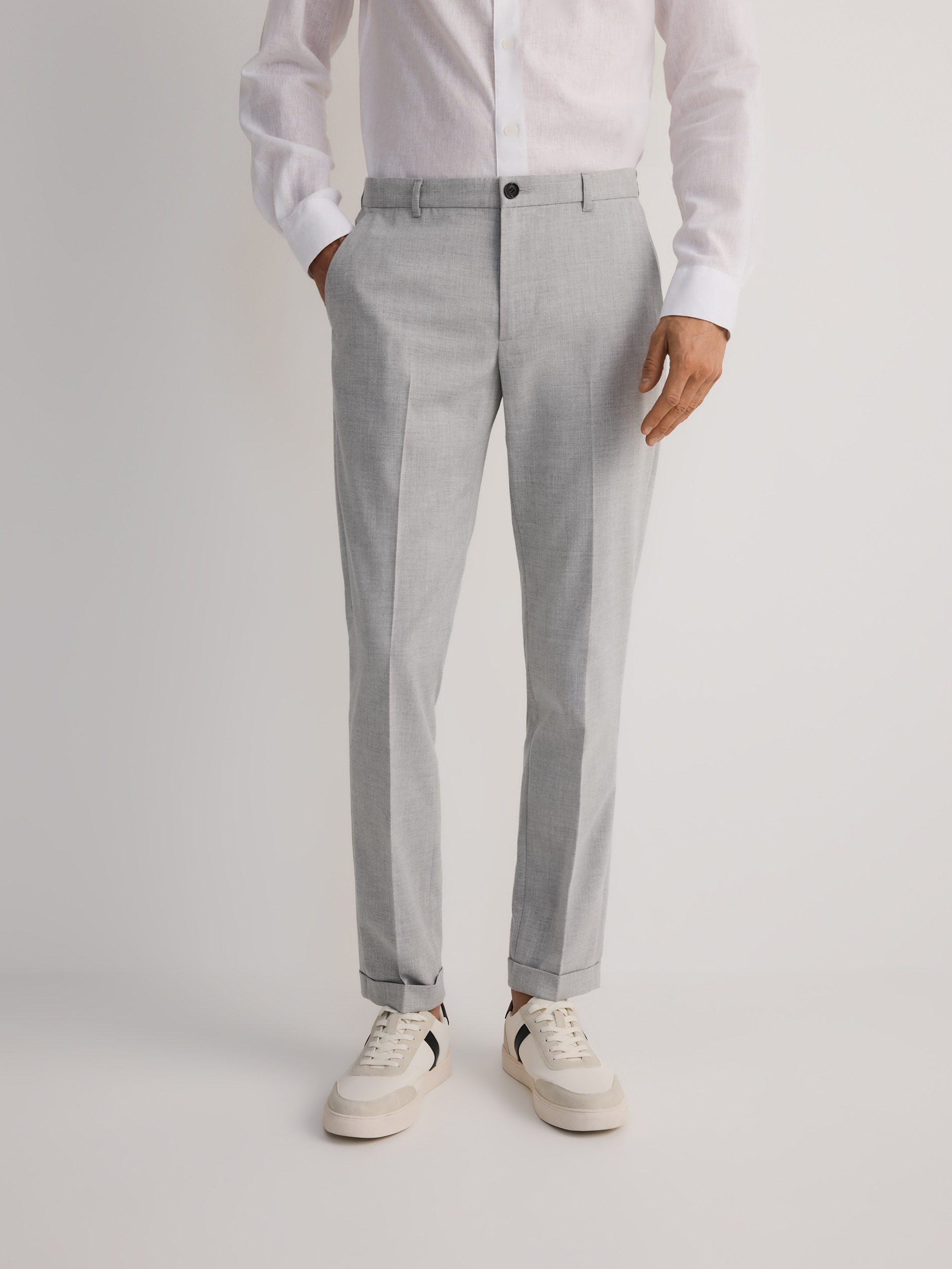 Reserved - Παντελόνι chino slim με μείγμα βισκόζης φωτογραφία