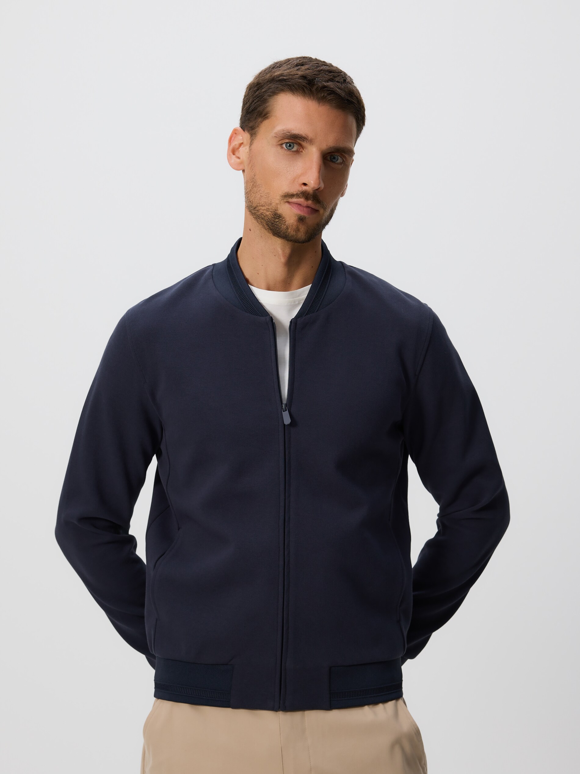 Reserved - Sudadera bomber - antracita