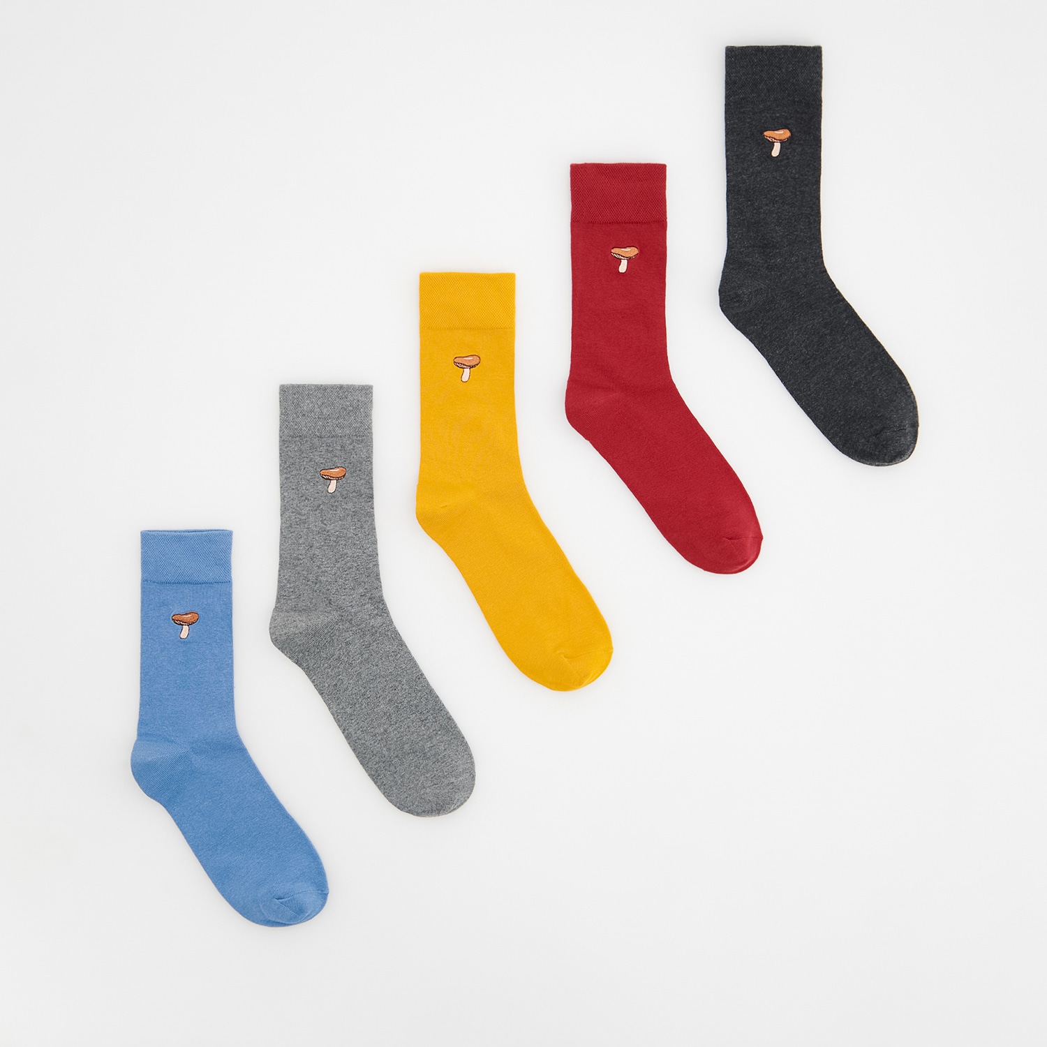 E-shop Reserved - Súprava 5 párov ponožiek - Modrá