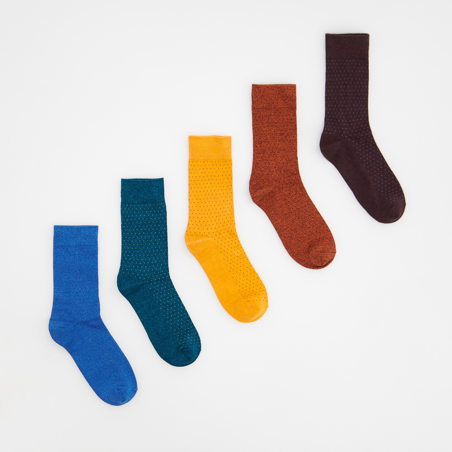 E-shop Reserved - Súprava 5 párov ponožiek - Bordový