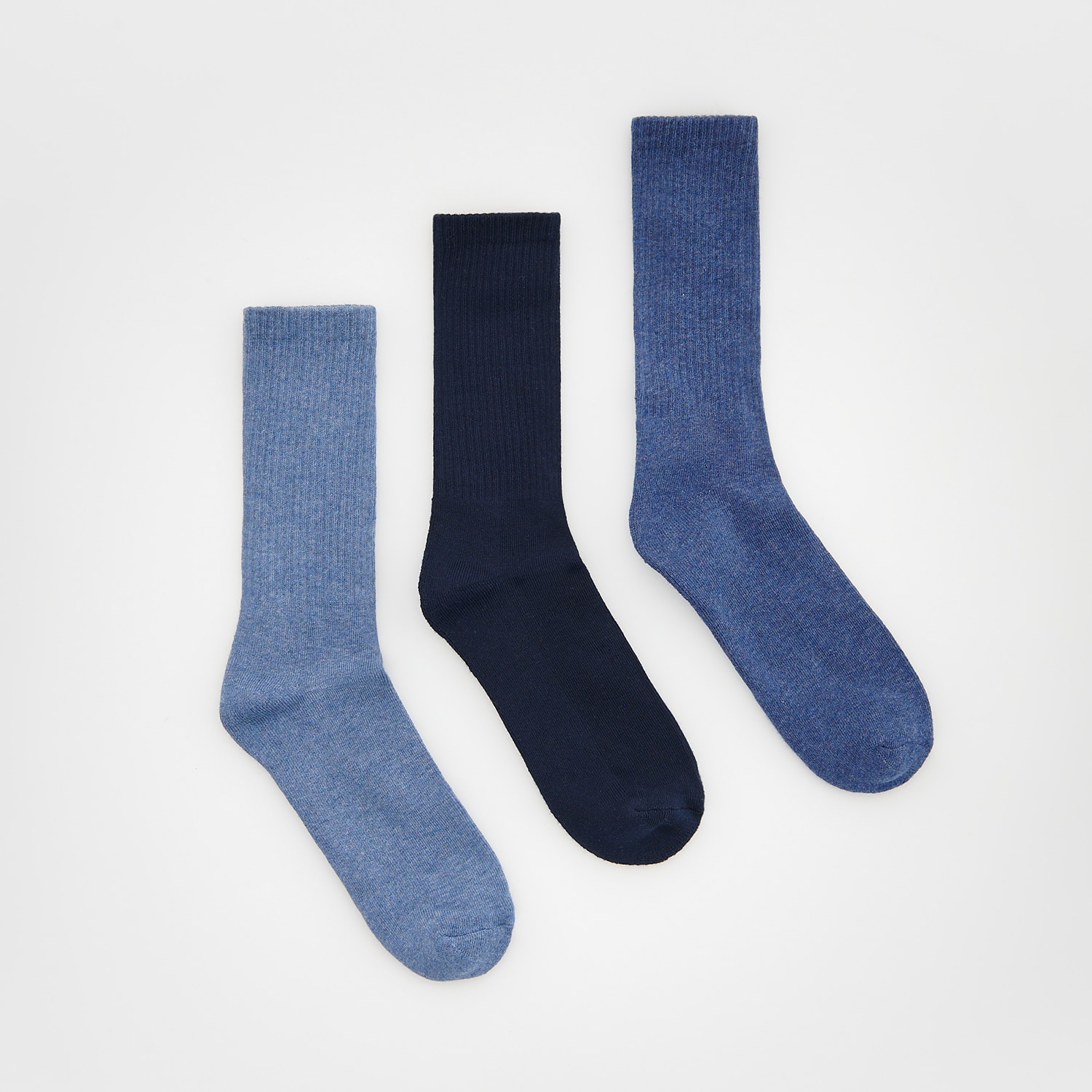 E-shop Reserved - Súprava 3 párov ponožiek - Modrá