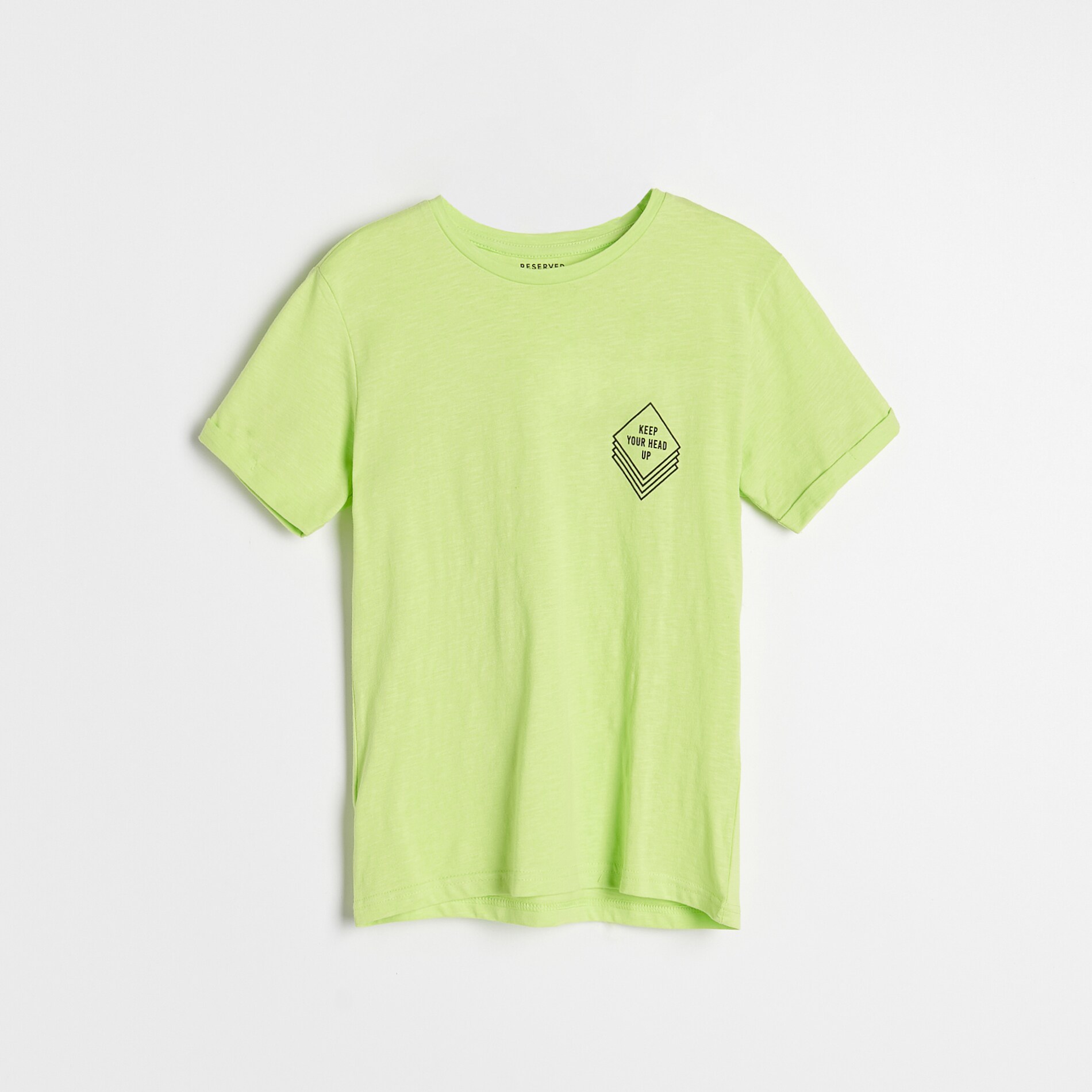 Reserved – Tricou melanj cu imprimeu – Verde Boy imagine noua 2022