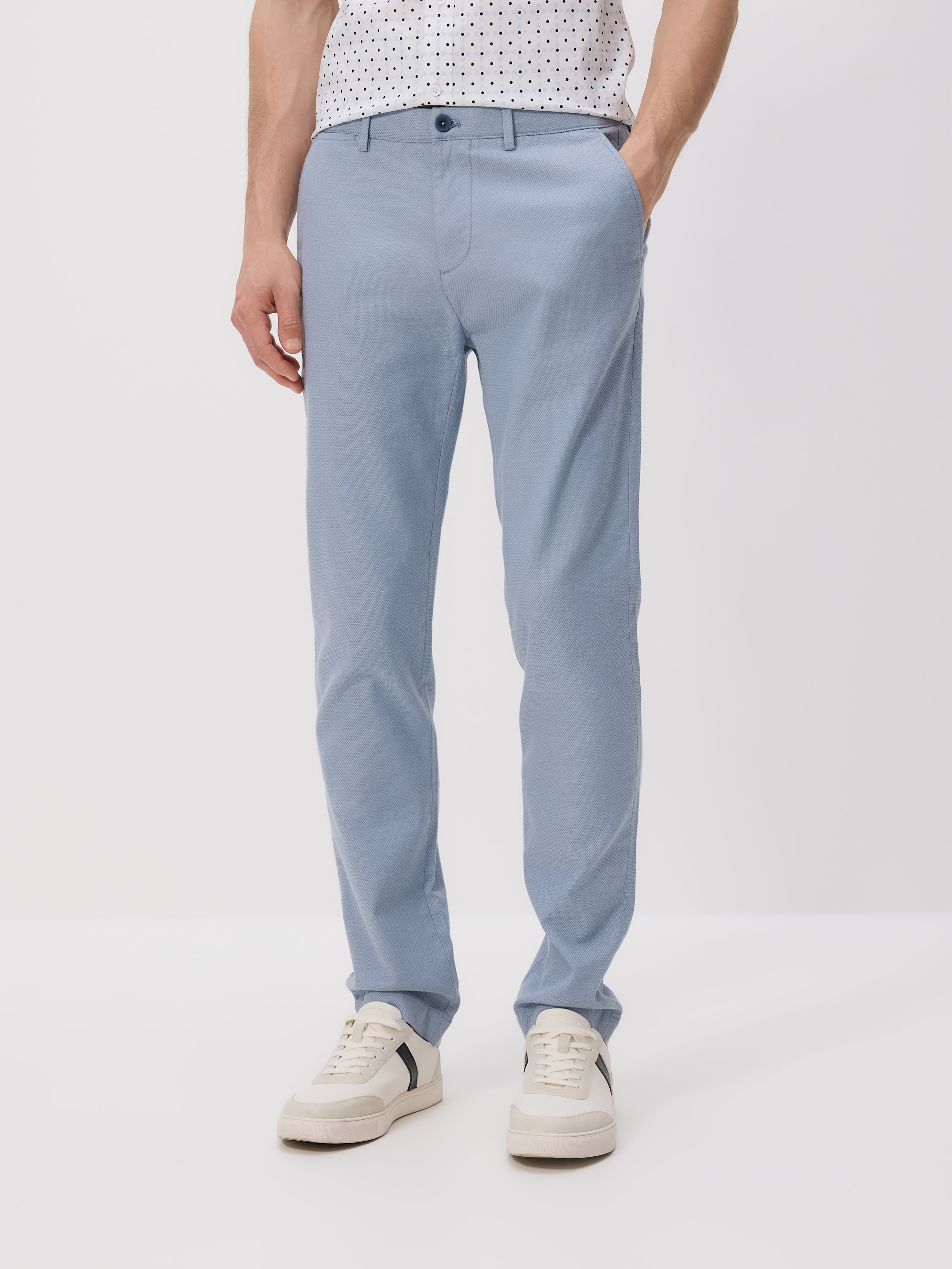 Reserved - Παντελόνι chino slim από βαμβακερό ύφασμα φωτογραφία