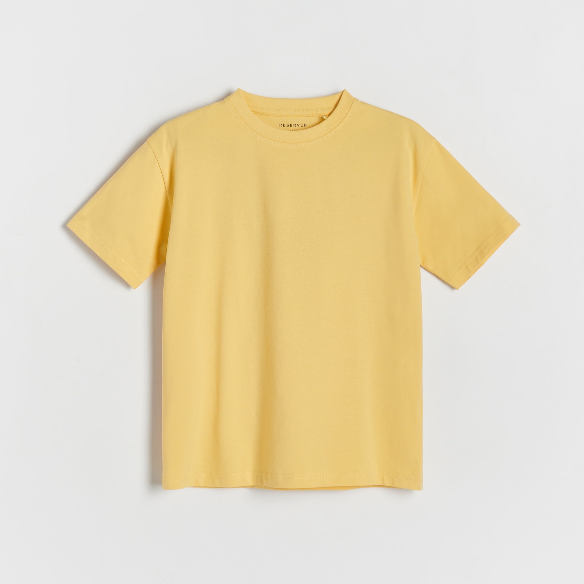 Levně Reserved - Bavlněné tričko oversized - Oranžová