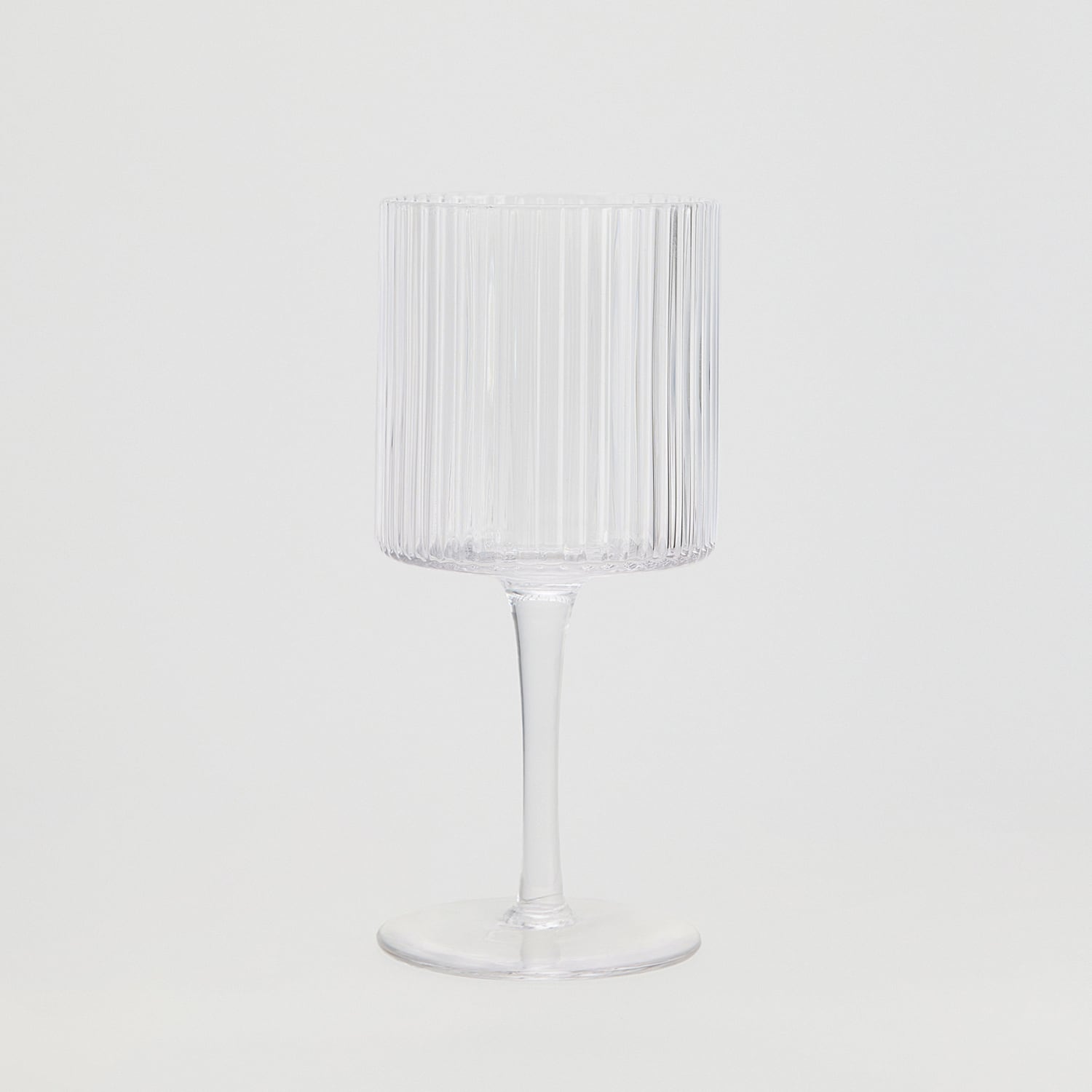 E-shop Reserved - Vrúbkovaný pohár na víno - Biela