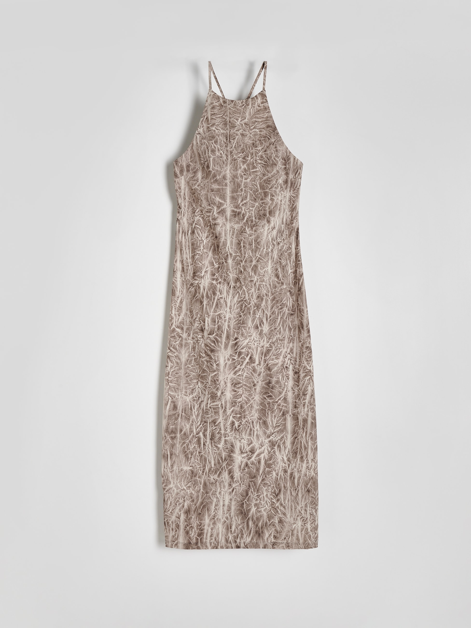 Reserved - Vestido tie-dye - beige