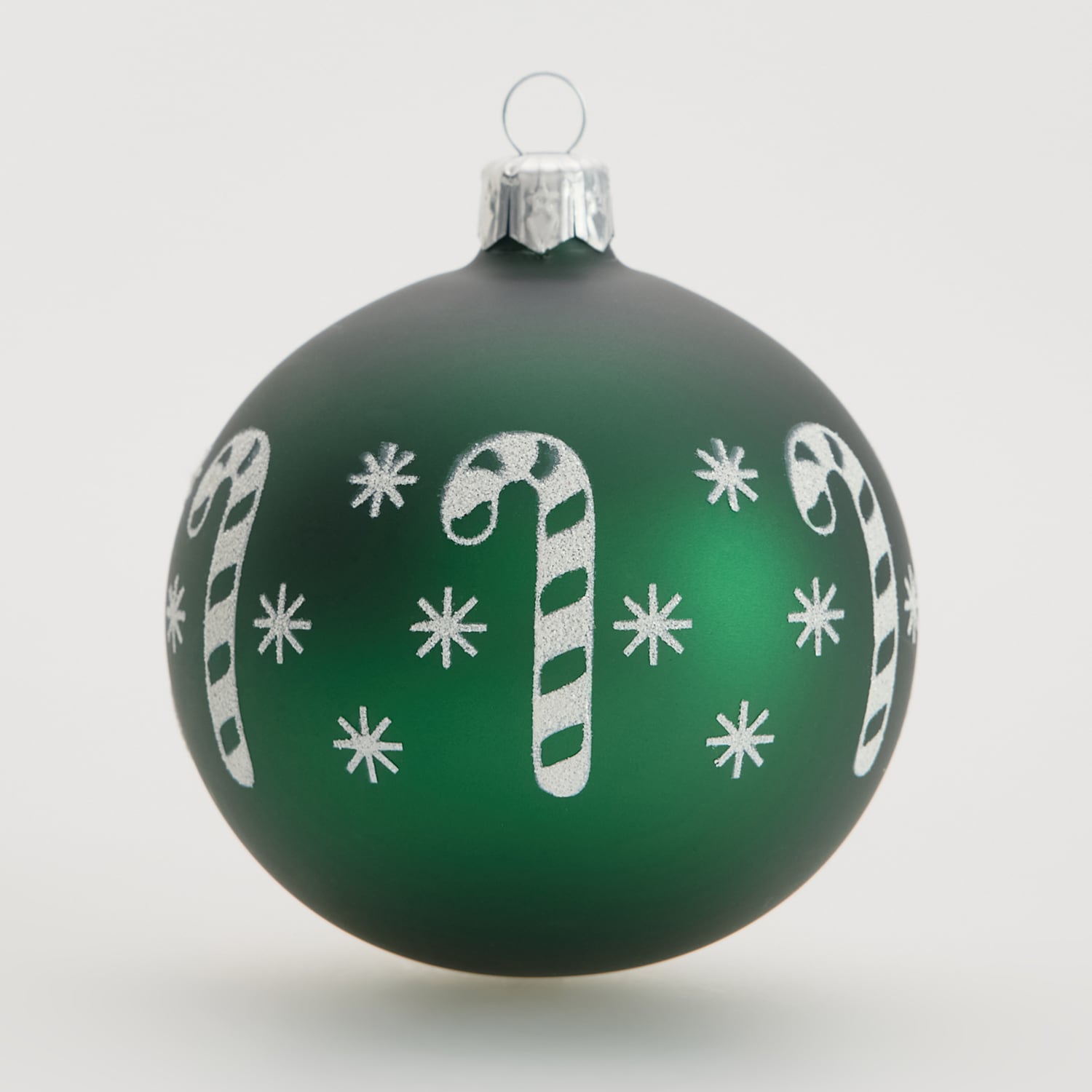 E-shop Reserved - Súprava 4 sklených ozdôb s vianočným vzorom - Zelená