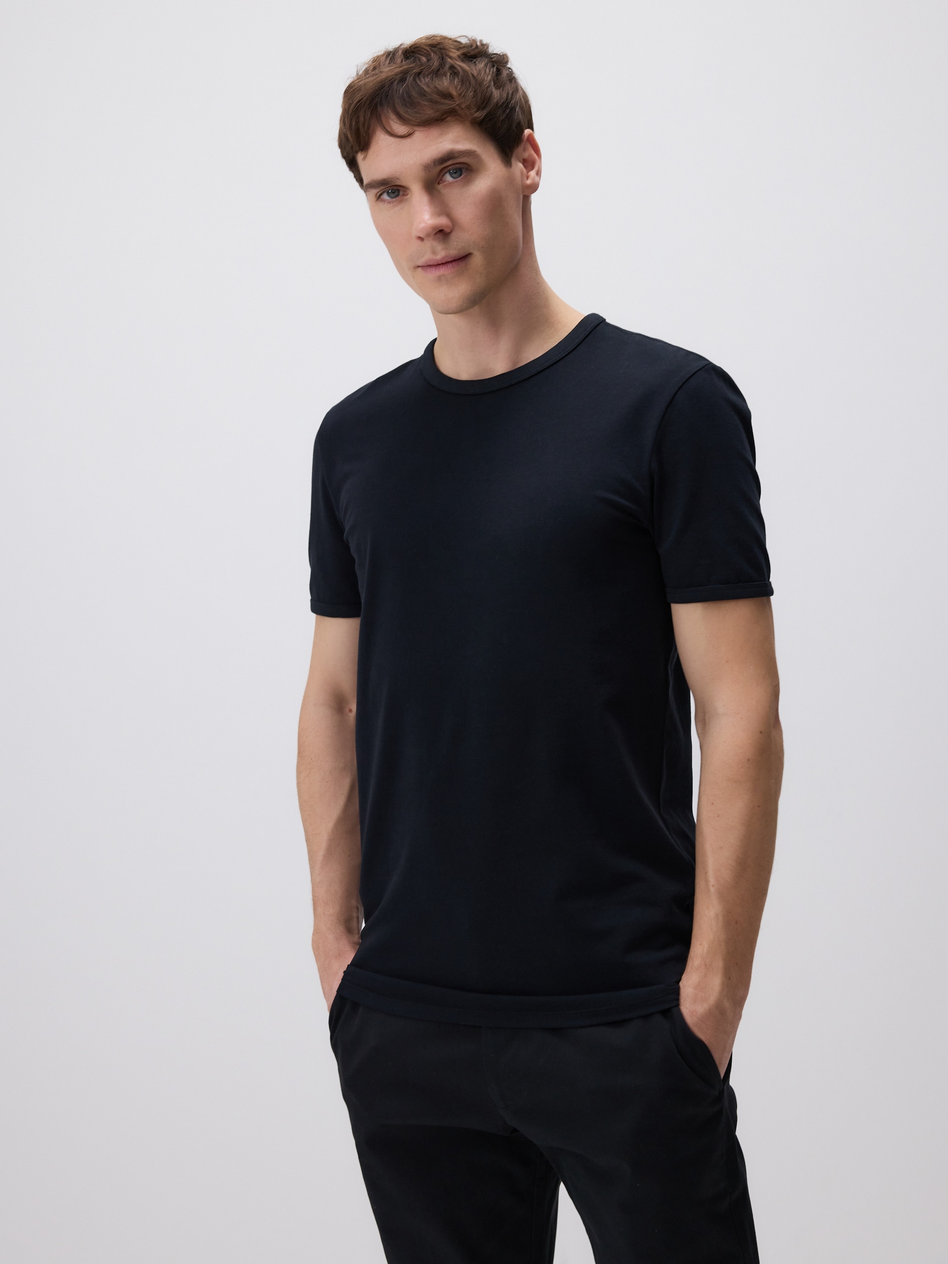 Reserved - Βαμβακερή μπλούζα slim fit φωτογραφία
