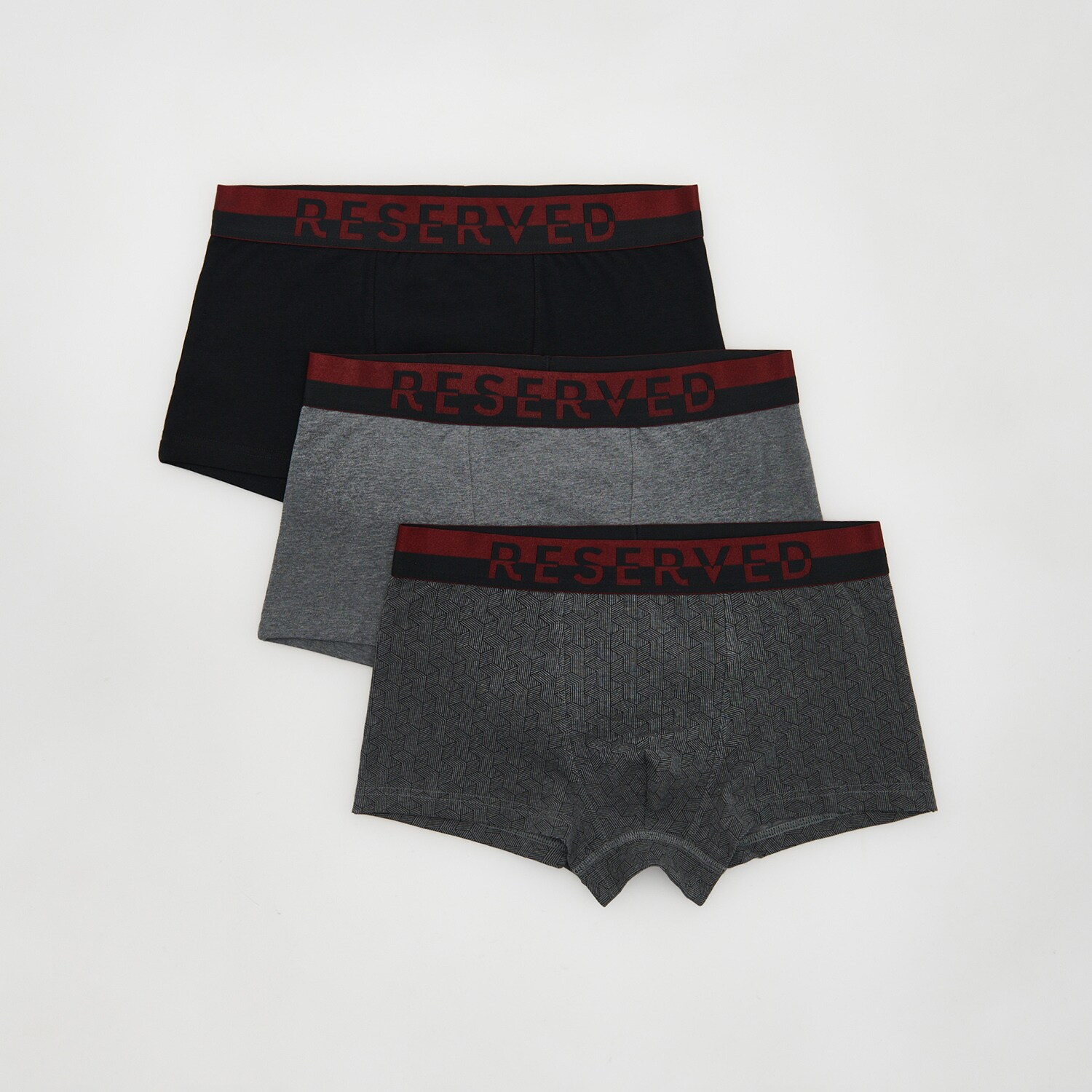 Reserved – Set de 3 perechi de boxeri classic – Gri accessories imagine noua 2022