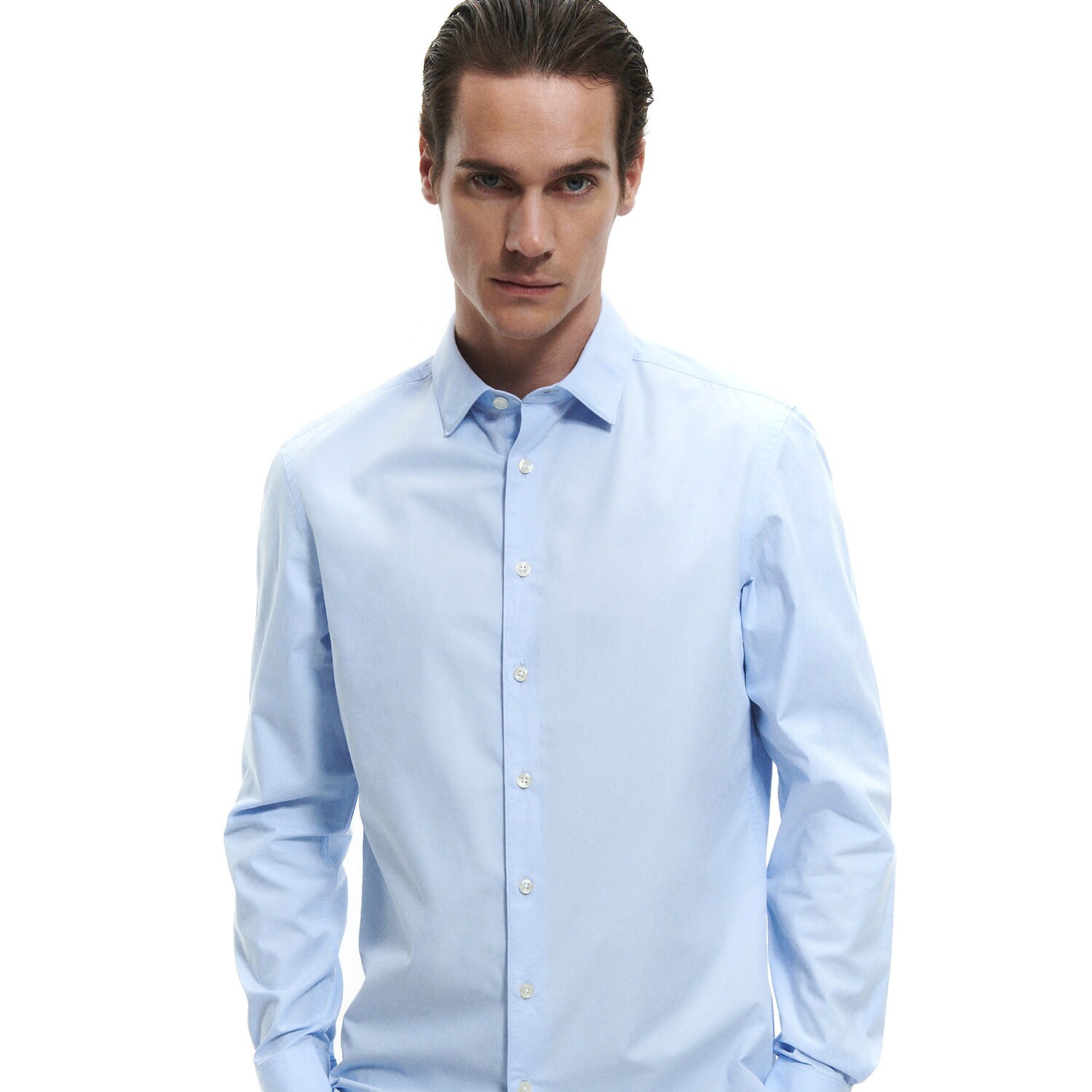 Reserved – Cămașă slim fit din bumbac – Albastru imagine noua 2022