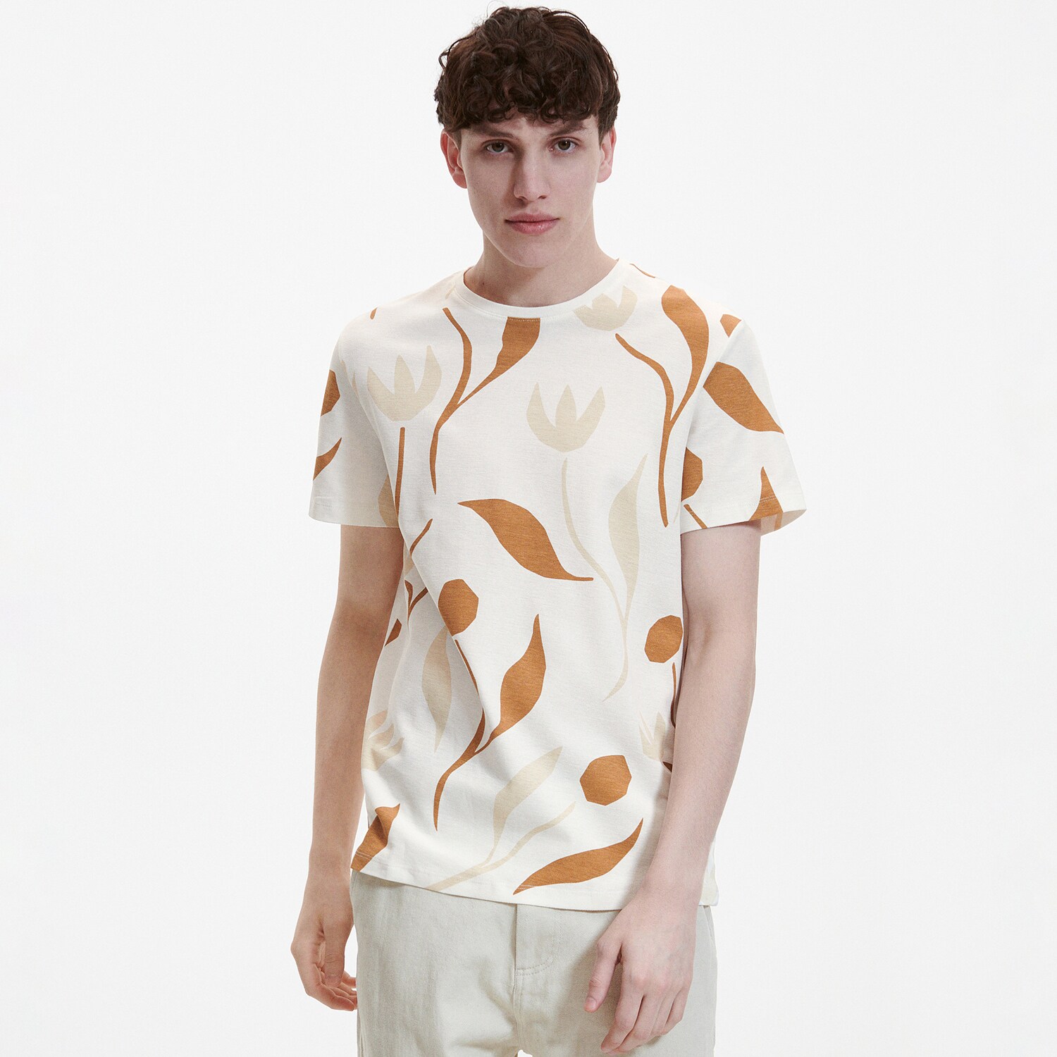 Reserved – Tricou cu croială regular și imprimeu – Ivory clothes imagine noua 2022