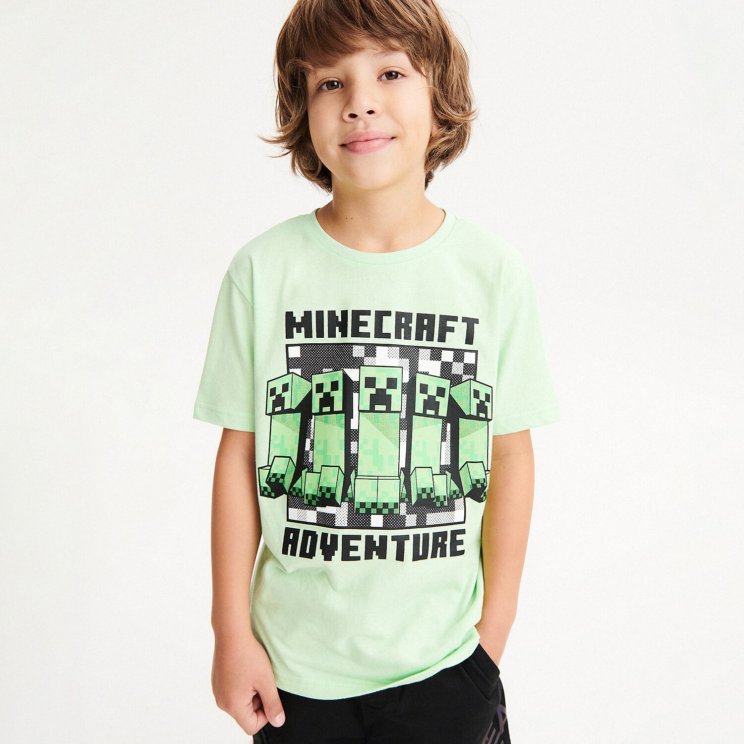 Reserved – Tricou Minecraft, din bumbac – Verde Boy imagine noua 2022