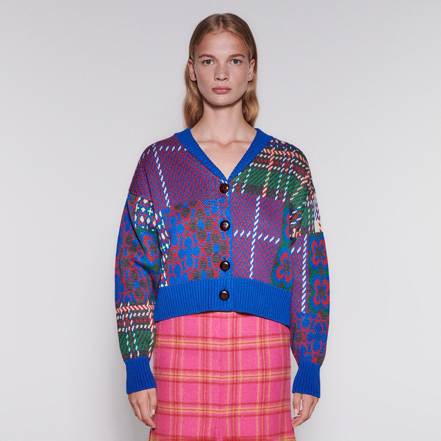 Reserved – Pulover cu model deosebit – Multicolor clothes imagine noua 2022
