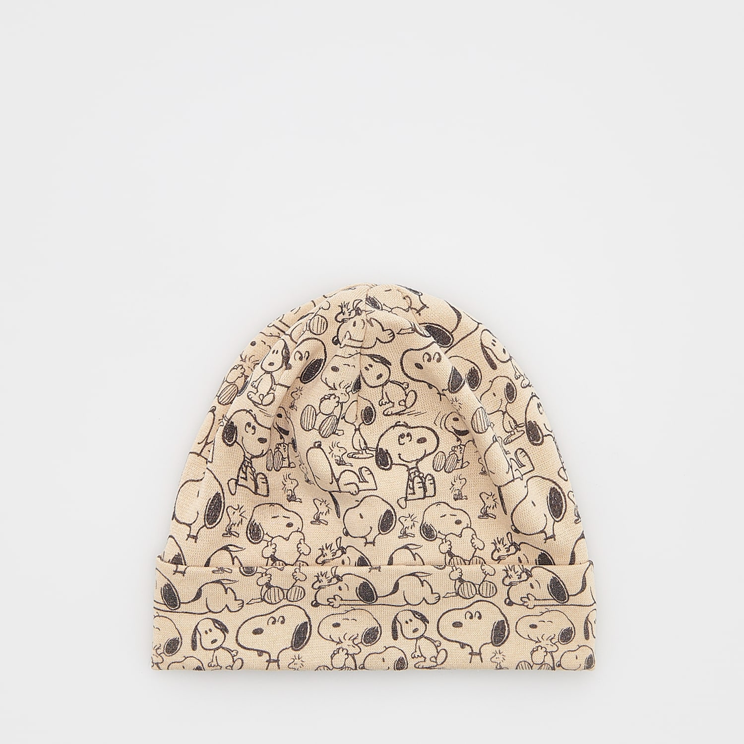 Levně Reserved - Čepice s vysokým podílem bavlny Snoopy - Krémová