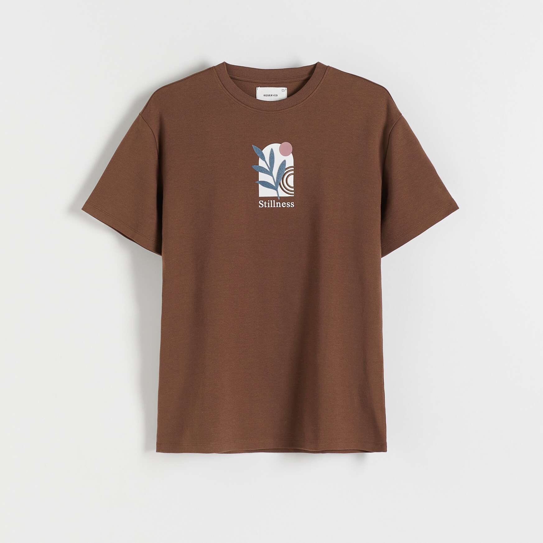 Reserved – Tricou cu croială regular și imprimeu – Maro clothes imagine noua 2022