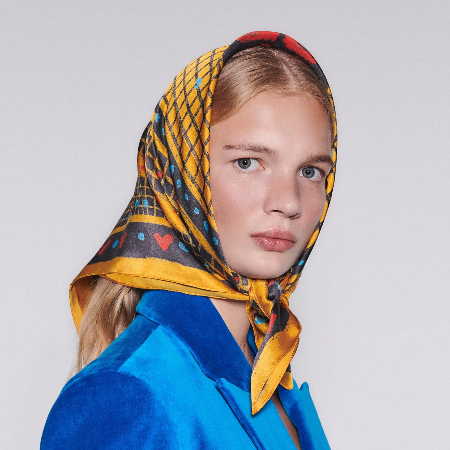 Reserved – Eșarfă de mătase cu model deosebit – Multicolor accessories imagine noua 2022