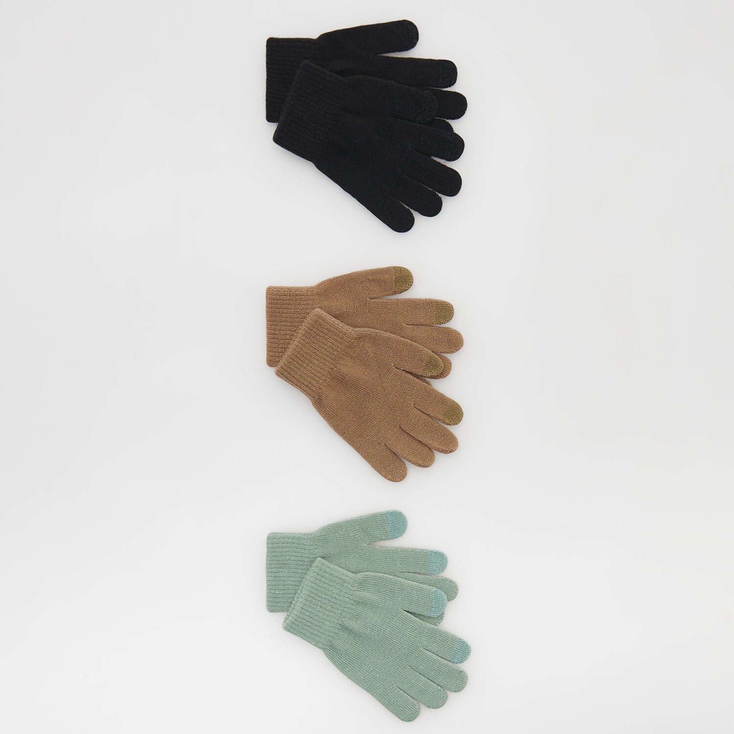 Reserved – Mănuși cu două degete, 3 perechi – Negru Boy imagine noua gjx.ro