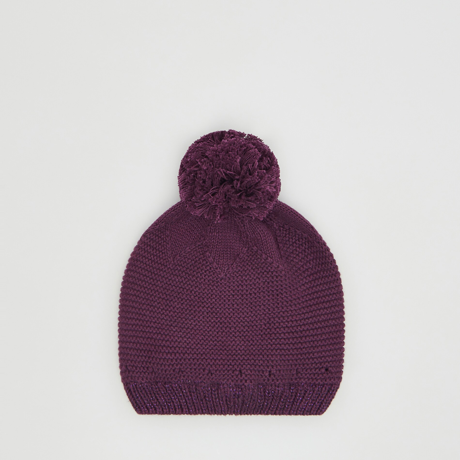 Reserved – Căciulă de iarnă cu pompon – Violet accessories imagine noua 2022
