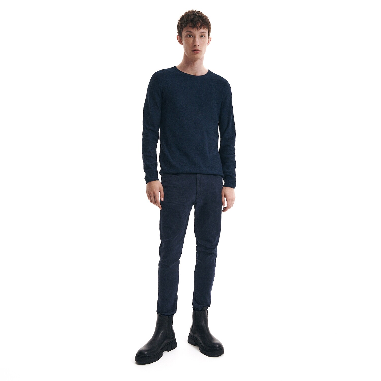 Reserved – Pantaloni super slim fit – Bleumarin imagine noua 2022