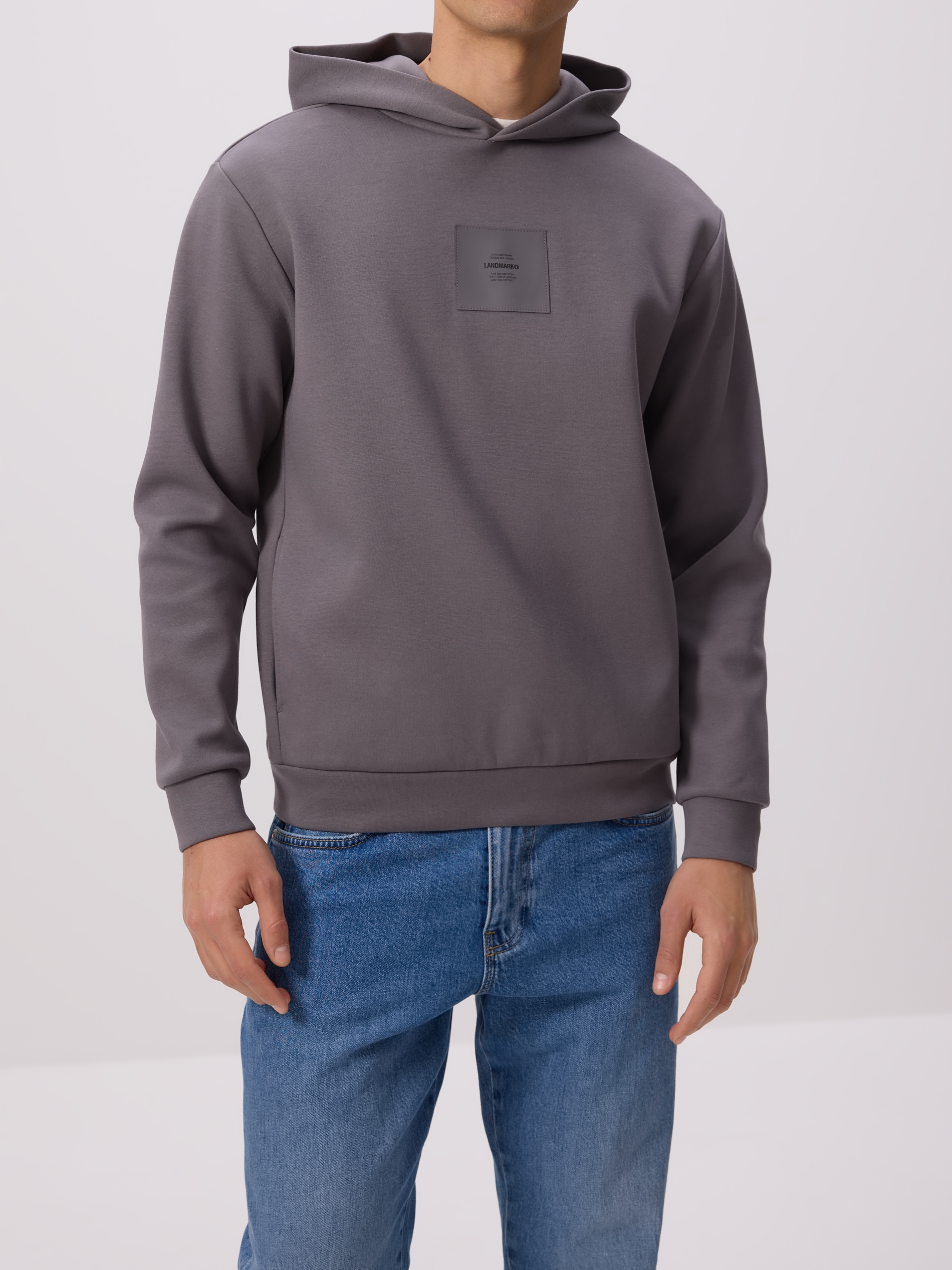 Reserved - Bluza z naszywką - ciemnoszary