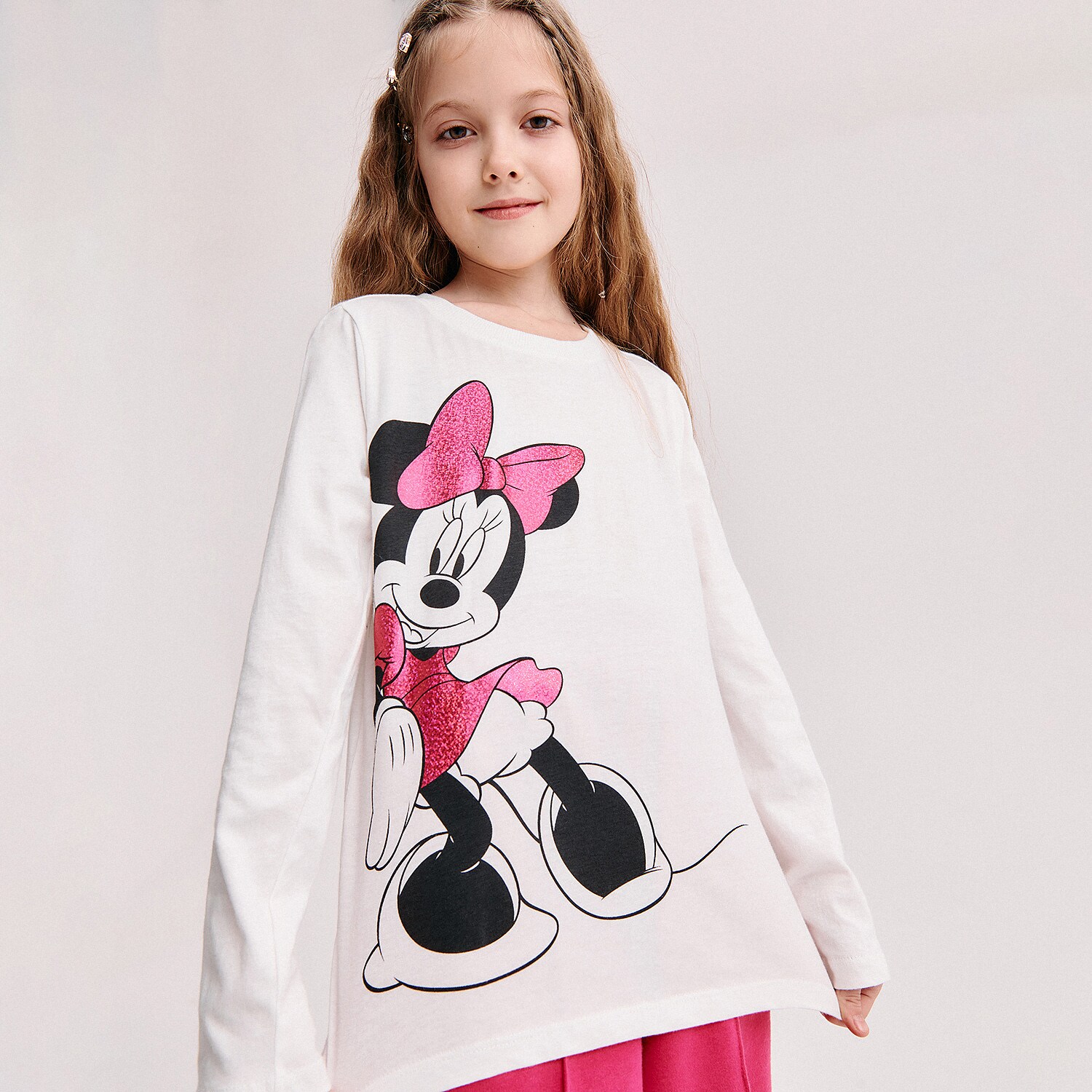 Reserved – Tricou Minnie Mouse cu mânecă lungă – Ivory Girl imagine noua 2022