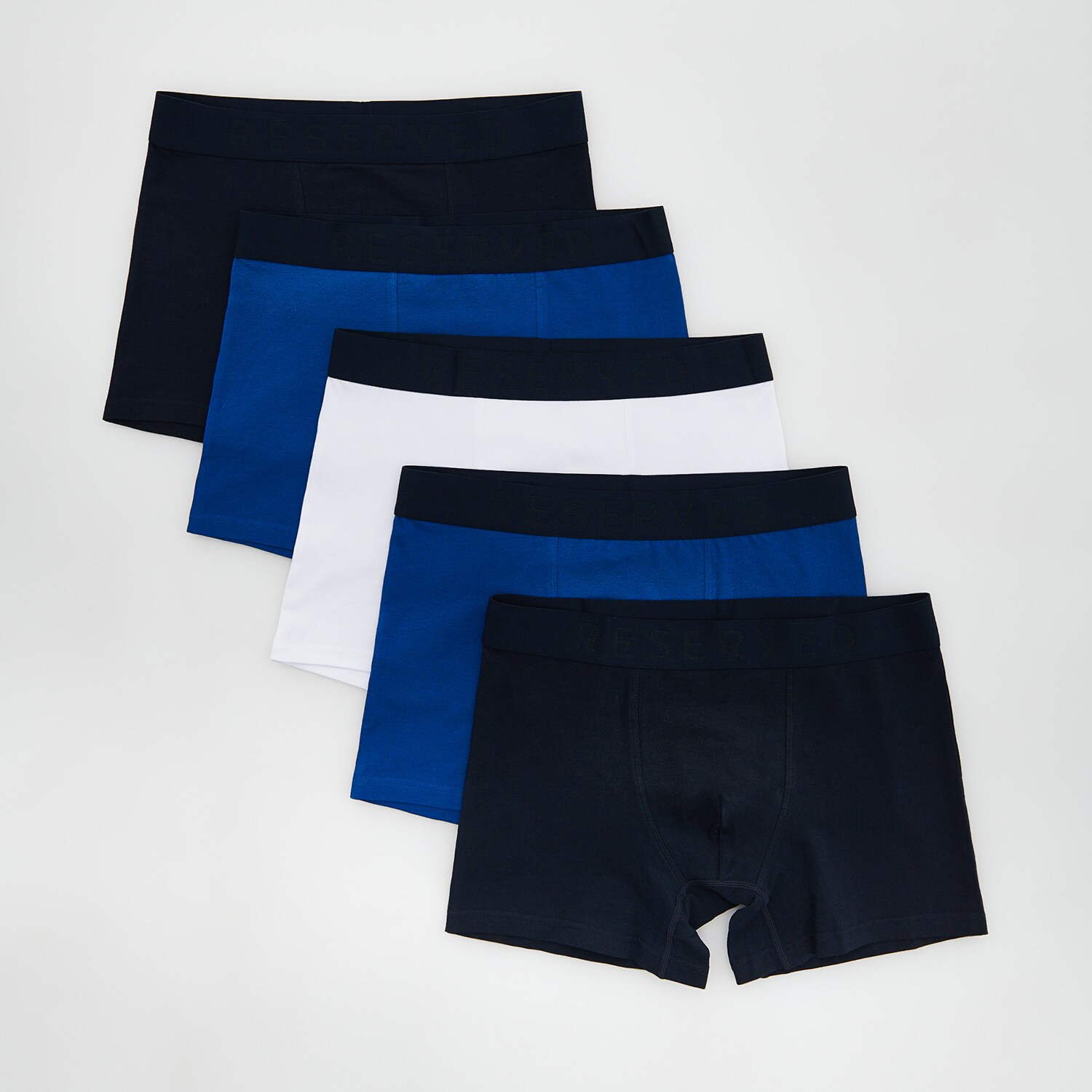 Reserved – Set de 5 perechi de boxeri – Albastru accessories imagine noua 2022