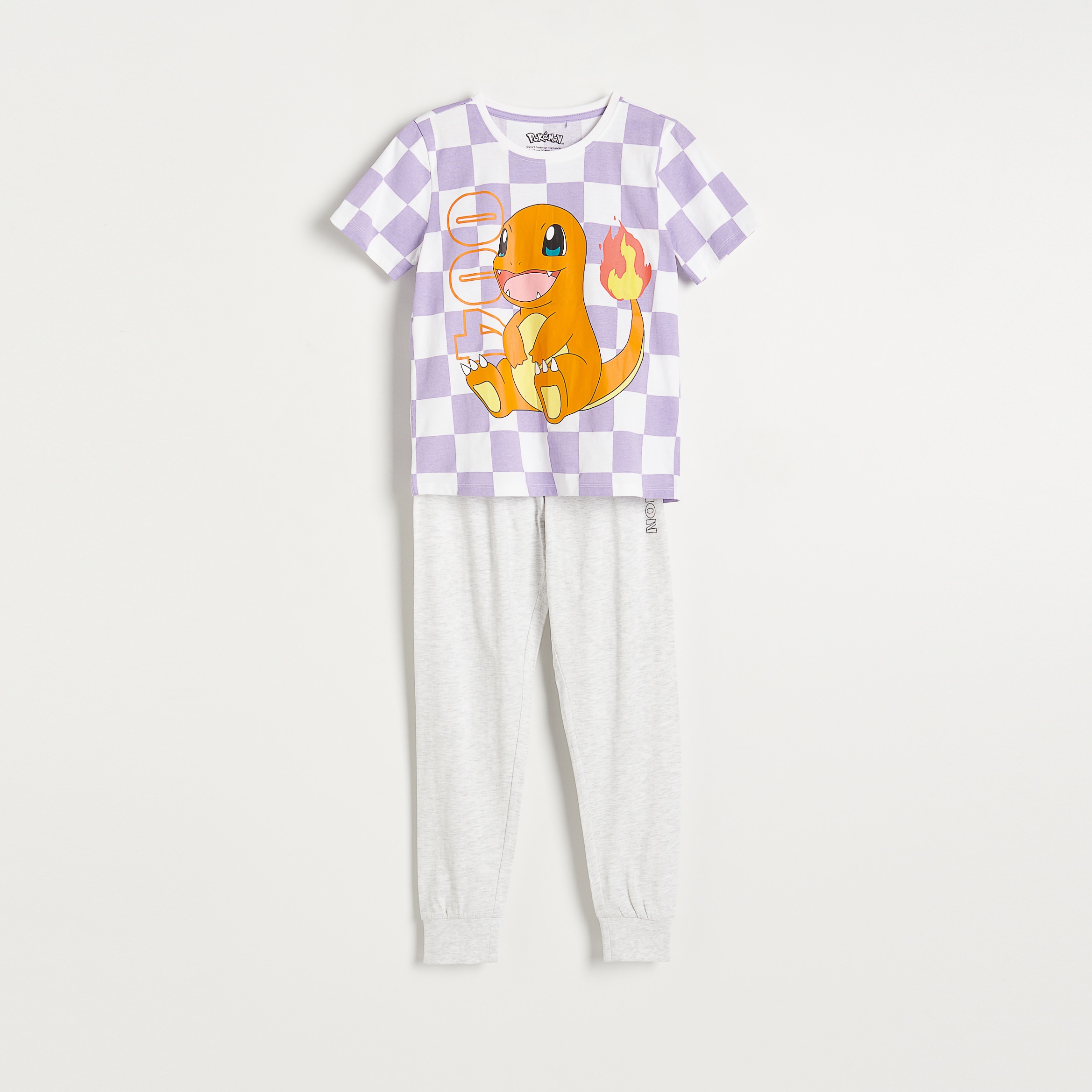 E-shop Reserved - Bavlnené pyžamo Pokémon - Svetlošedá