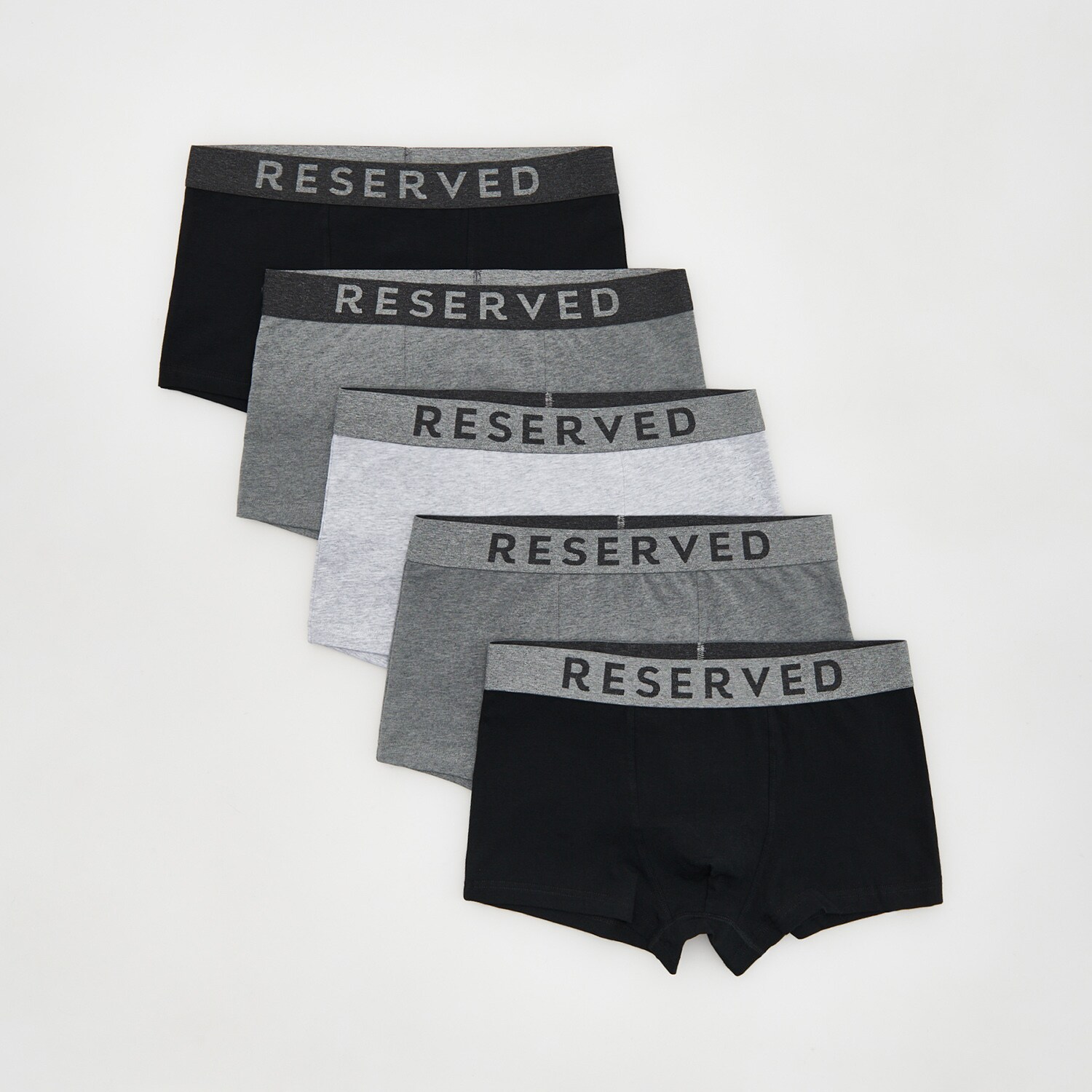 Reserved – Men`s boxer shorts – Gri Accessories imagine noua gjx.ro
