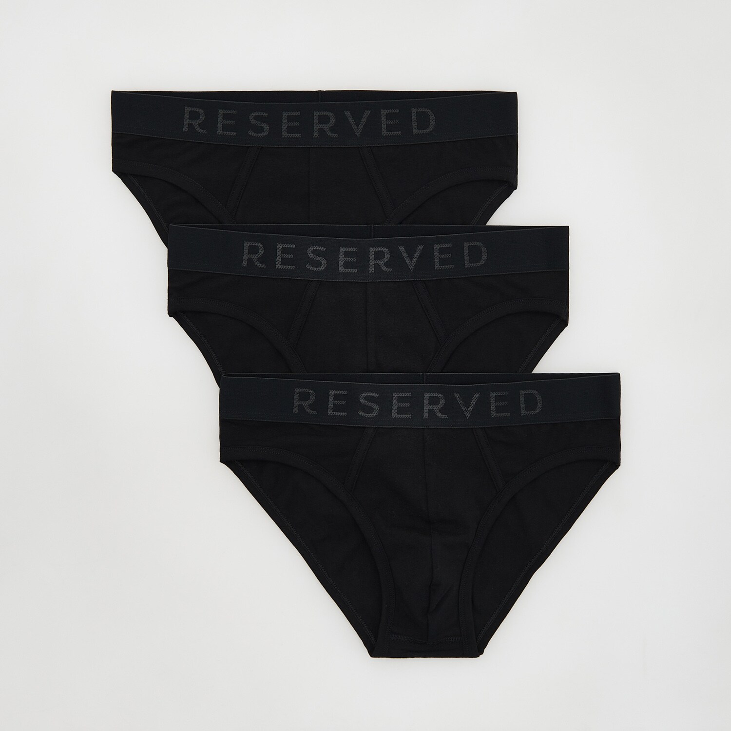 Reserved – Set de 3 perechi de chiloți cu conținut ridicat de bumbac – Negru accessories imagine noua 2022
