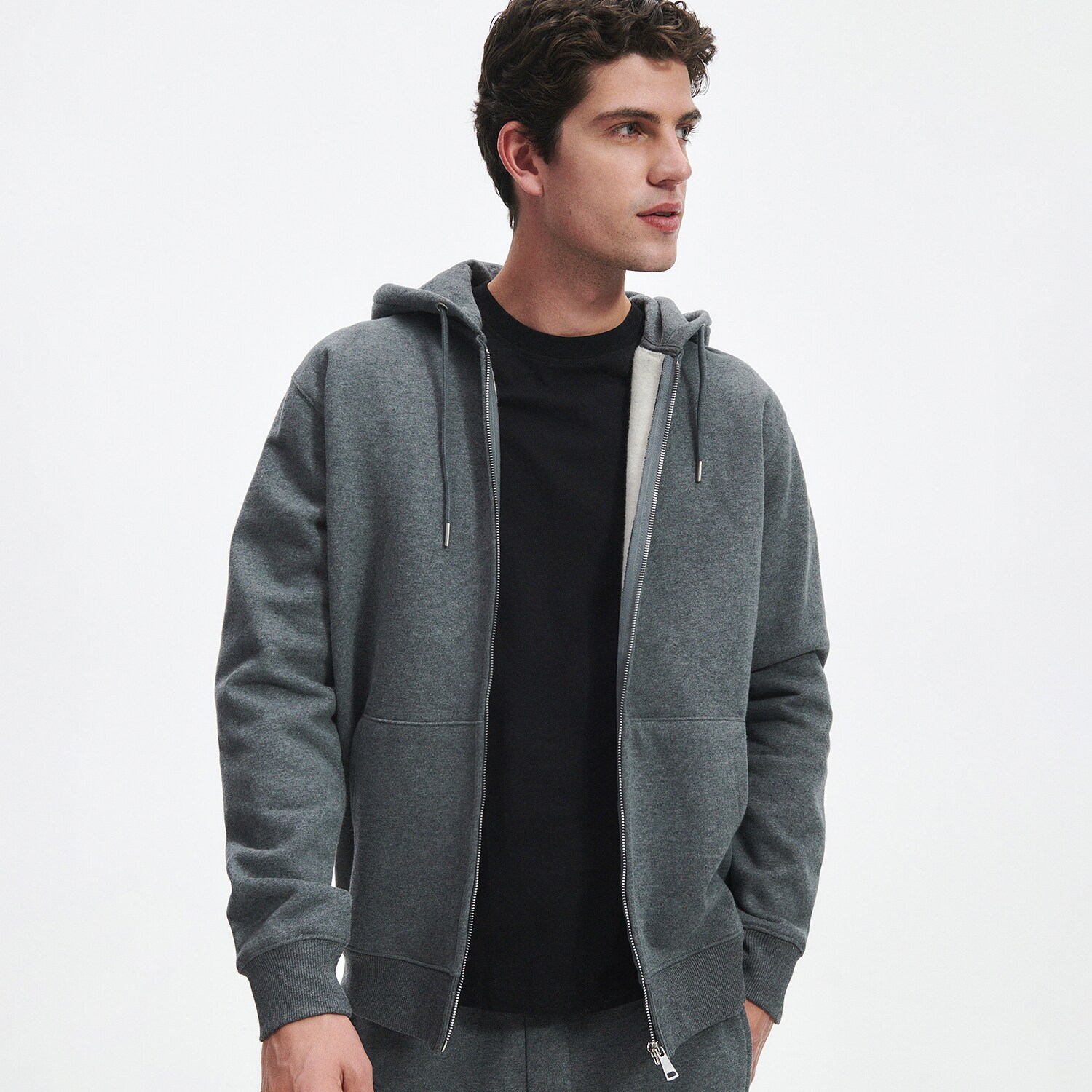Reserved – Bluză sport din bumbac organic – Gri Bluza imagine noua 2022