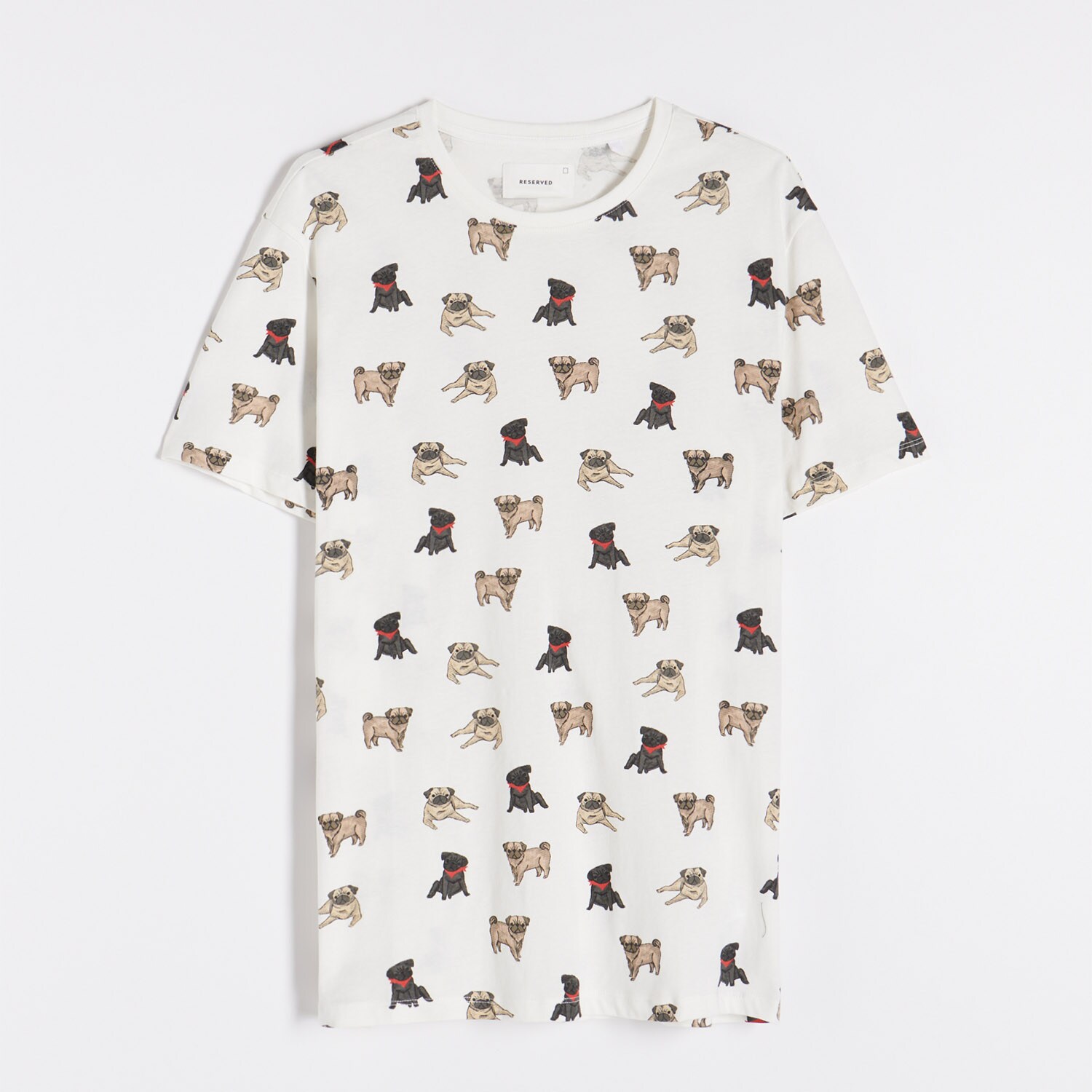 Reserved – Tricou regular fit cu imprimeu – Ivory clothes imagine noua 2022